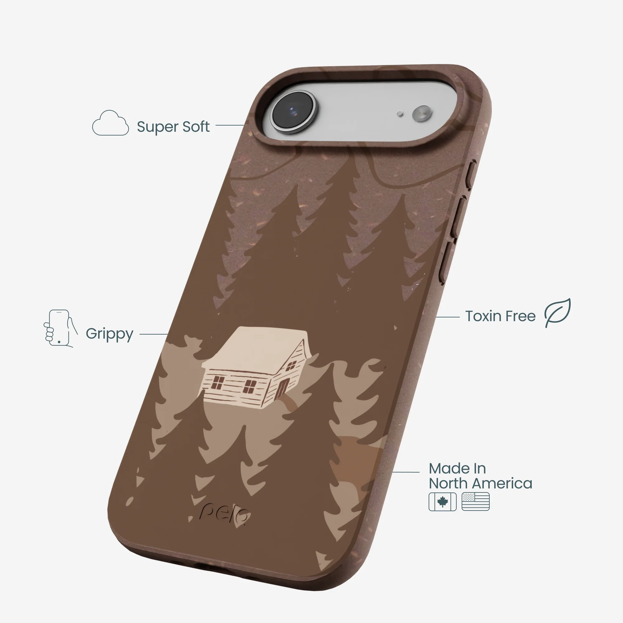 Chocolate Brown Hidden Cabin iPhone Air Case - Image 4