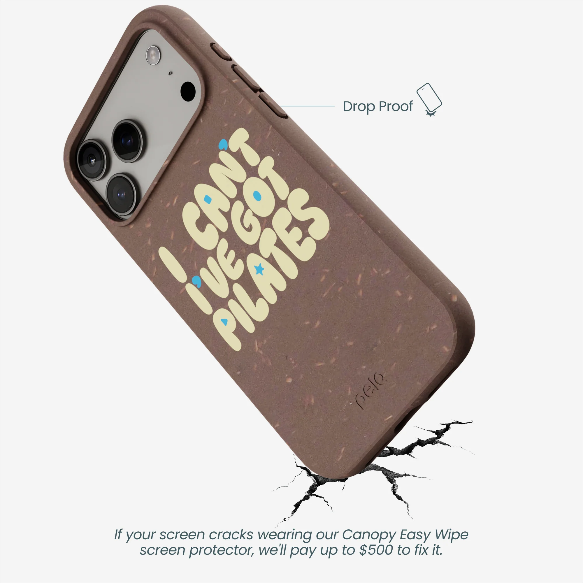 Chocolate Brown Ive got Pilates iPhone 17 Pro Max Case - Image 5