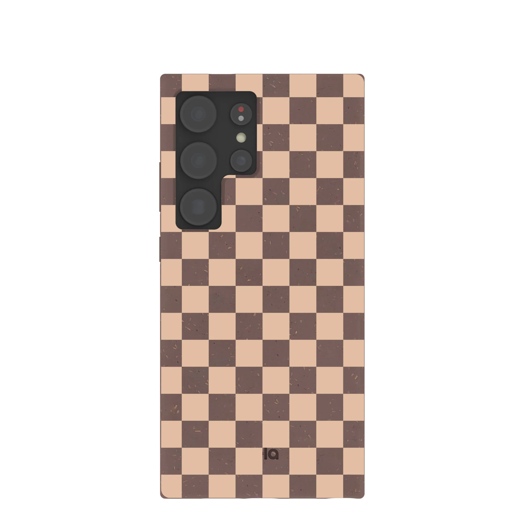 Chocolate Brown Latte Check Samsung Galaxy S24 Ultra Case