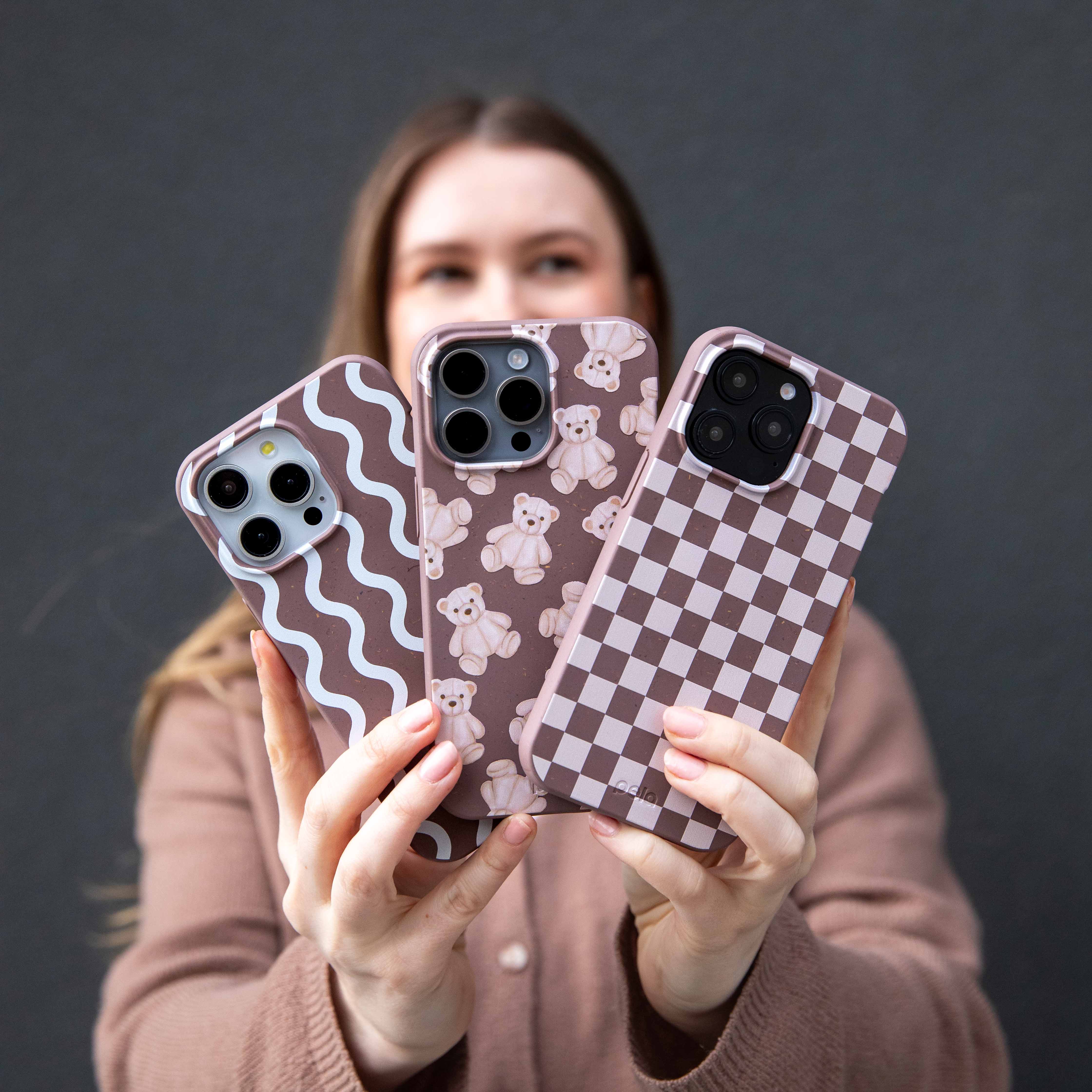 Chocolate Brown Latte Waves iPhone 12 Mini Case - Image 5