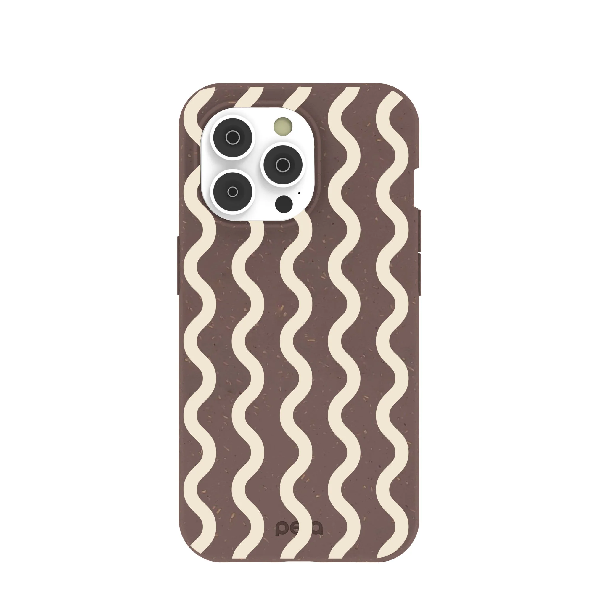 Chocolate Brown Latte Waves iPhone 14 Pro Case