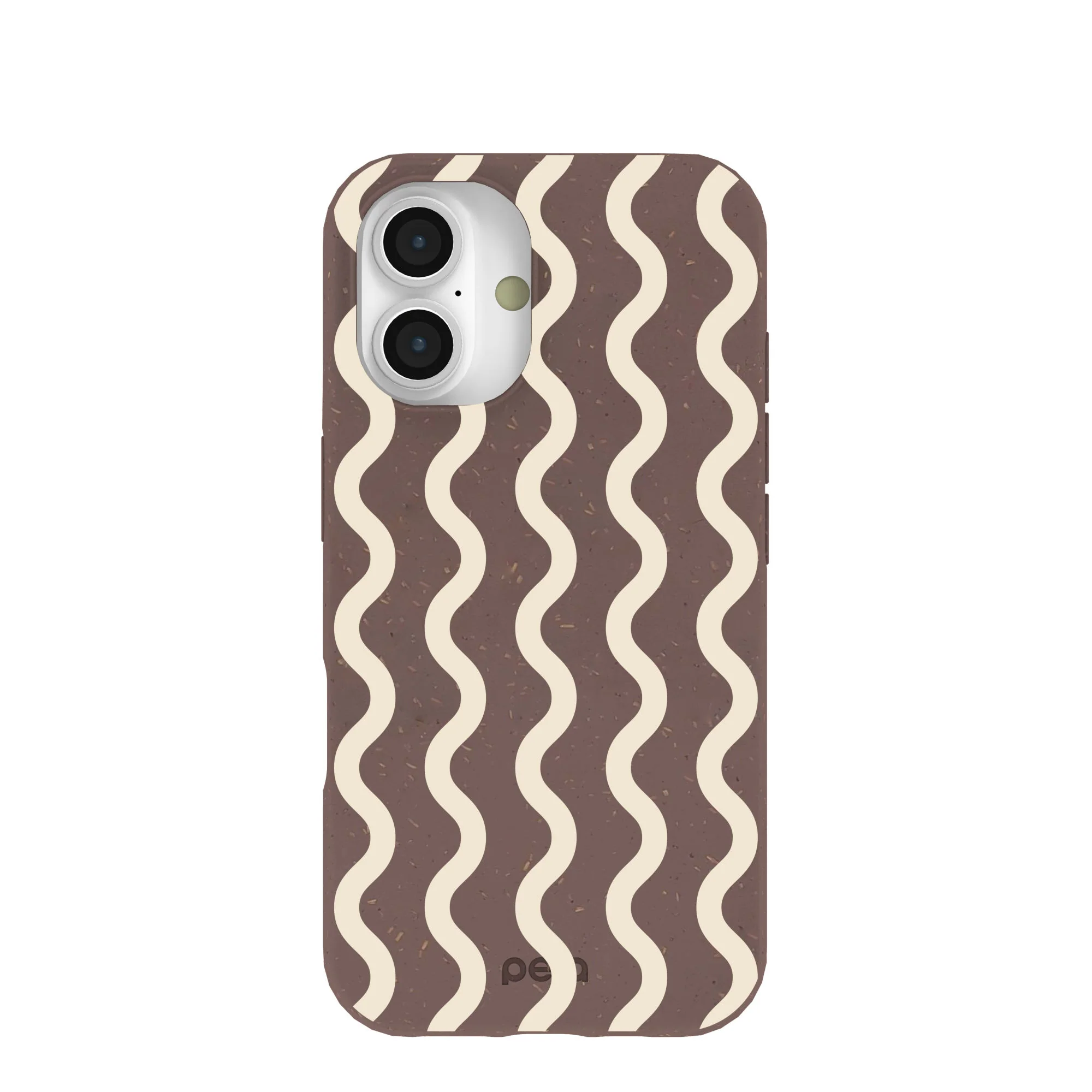 Chocolate Brown Latte Waves iPhone 16 Case