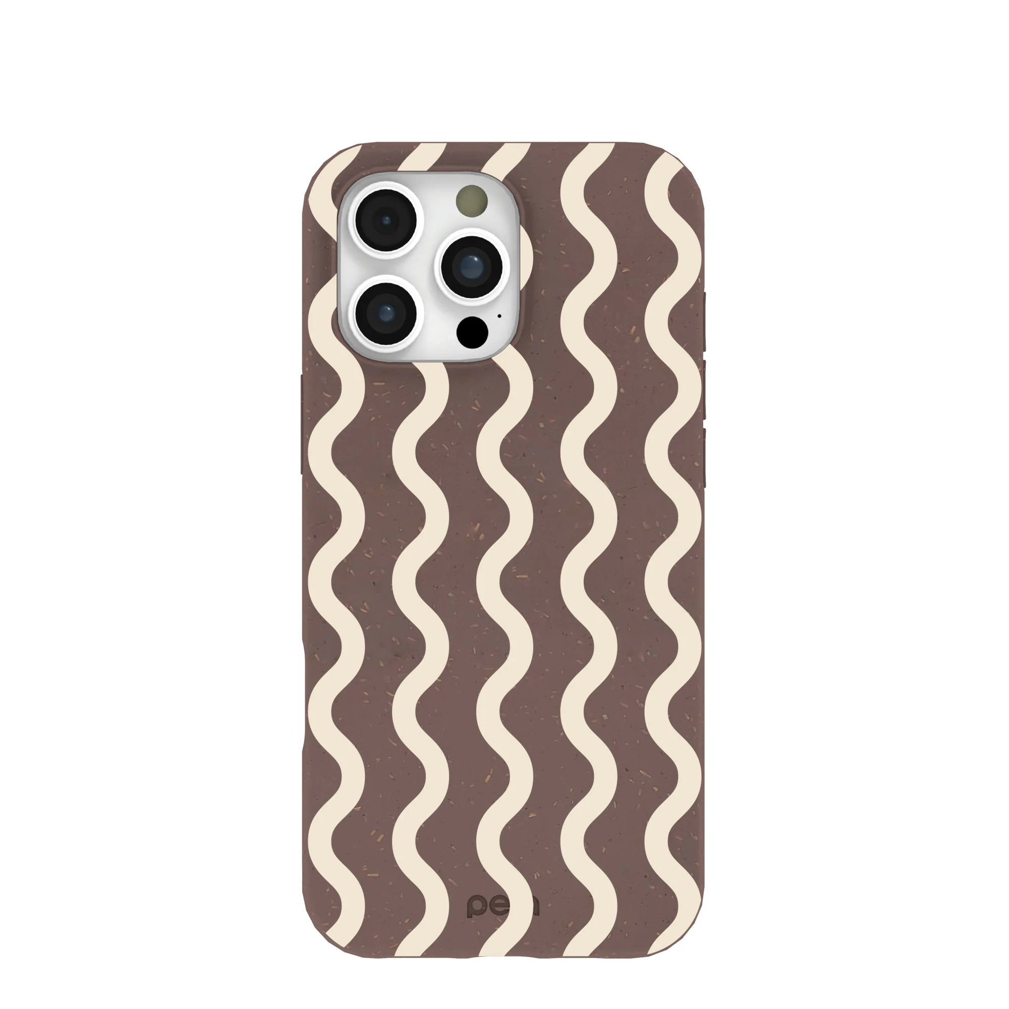 Chocolate Brown Latte Waves iPhone 16 Pro Max Case