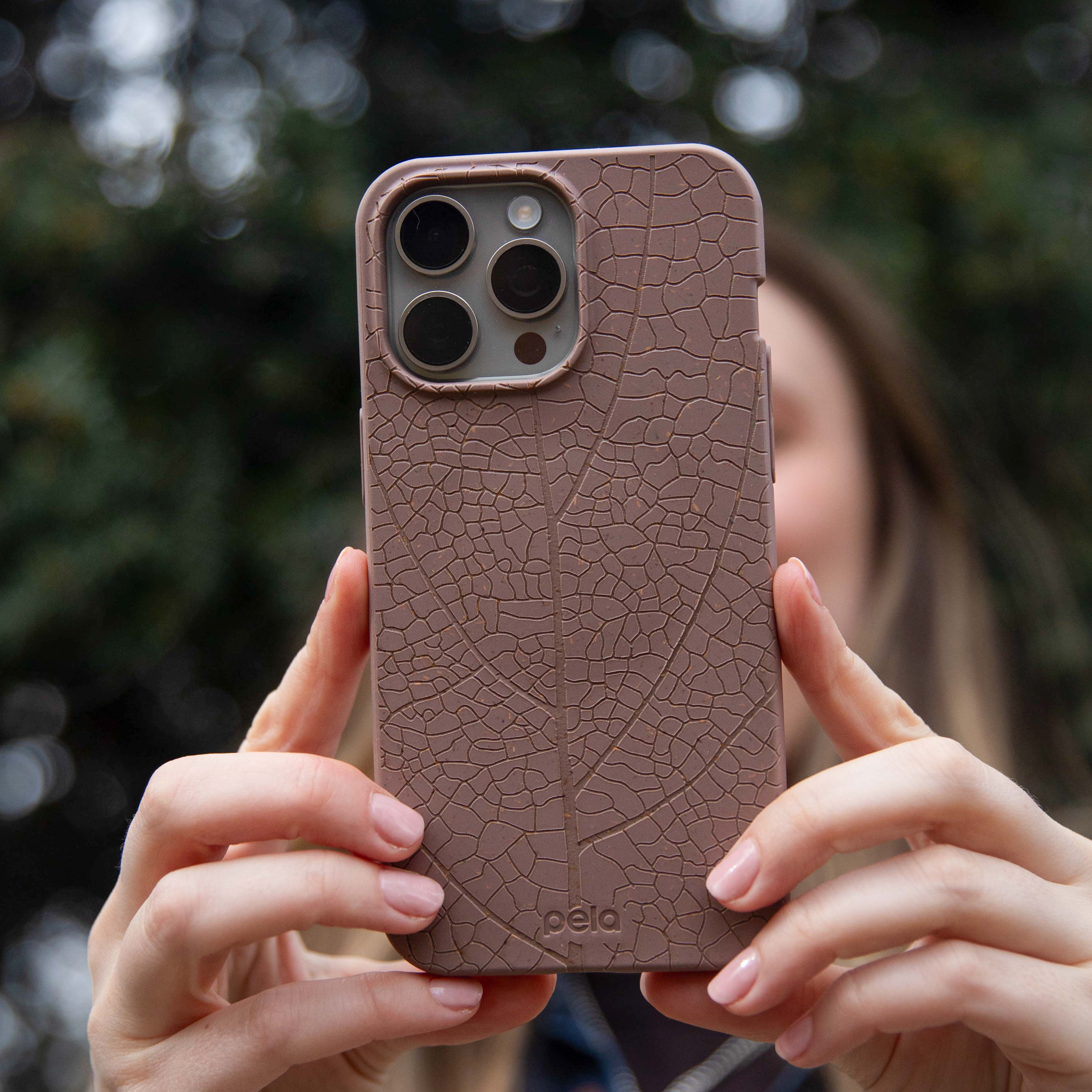 Chocolate Brown Leaf Veins Google Pixel 6 Case - Image 2