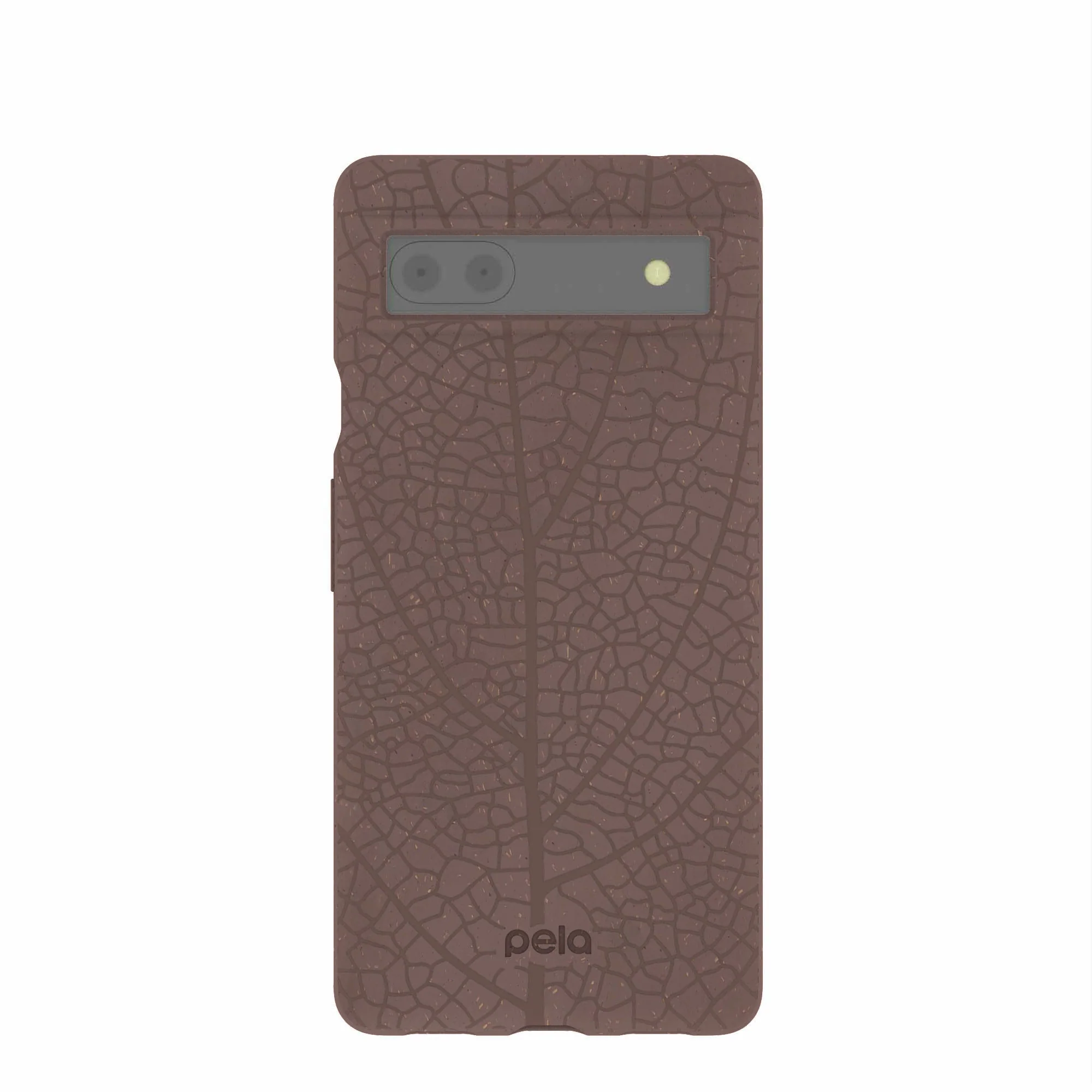 Chocolate Brown Leaf Veins Google Pixel 6a Case