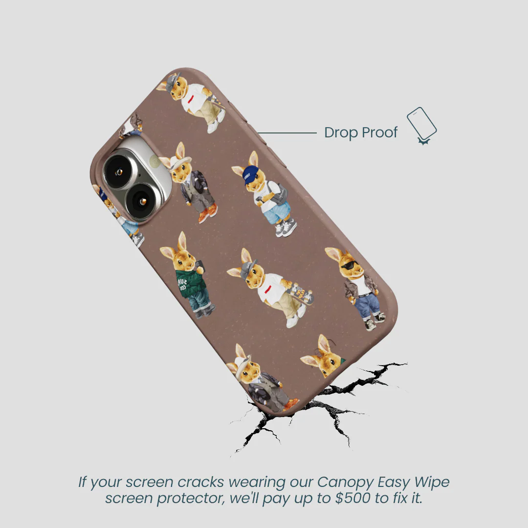 Chocolate Brown Rabbit Friends iPhone 16 Case - Image 5