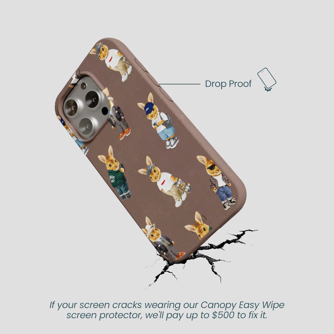 Chocolate Brown Rabbit Friends iPhone 16 Pro Case - Image 5