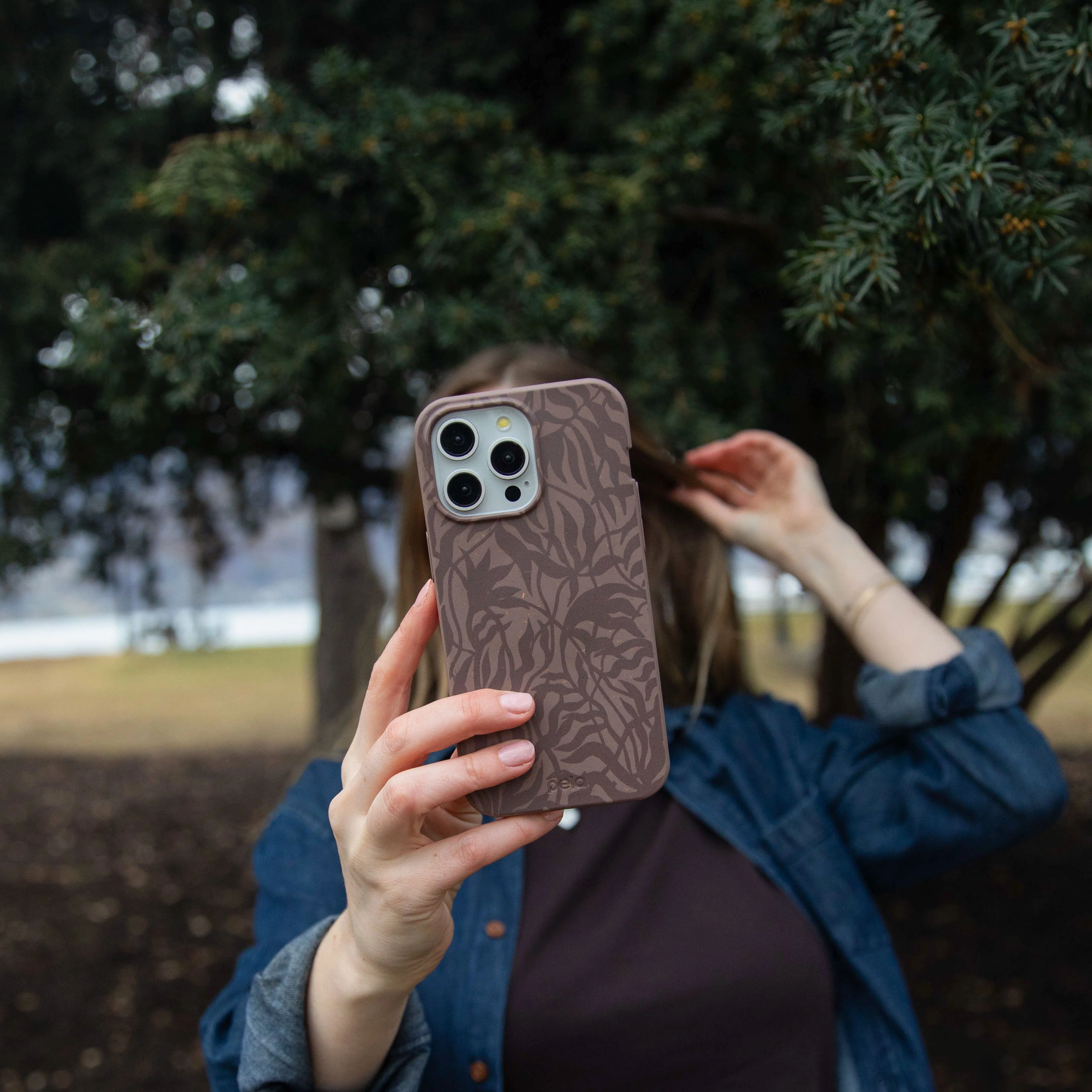 Chocolate Brown Rustic Leaves Google Pixel 6 Case - Image 5