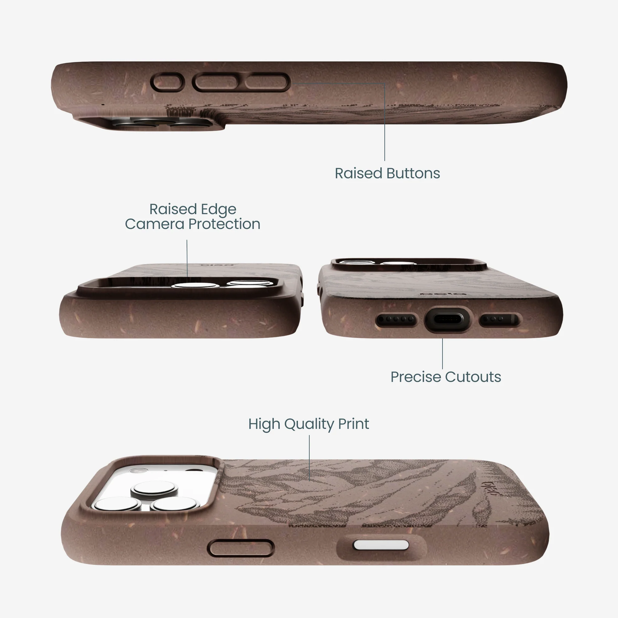 Chocolate Brown Silent Summit iPhone 17 Pro Case - Image 3