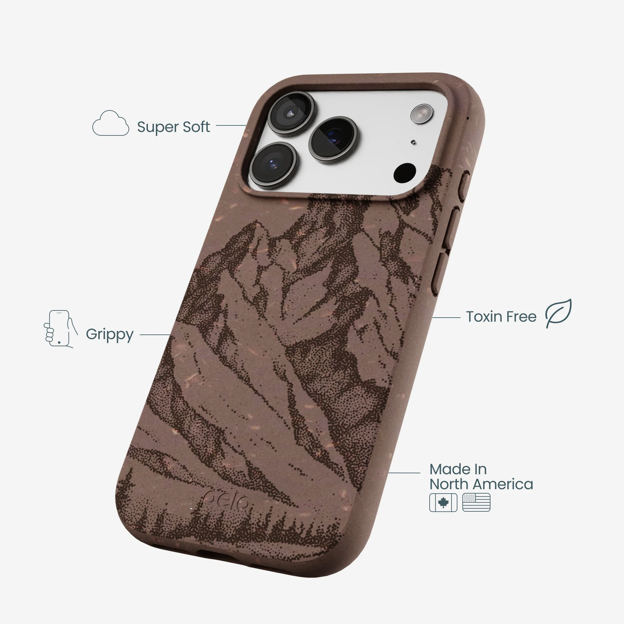Chocolate Brown Silent Summit iPhone 17 Pro Case - Image 4