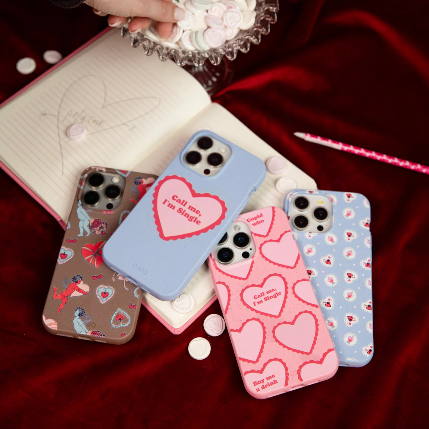 Chocolate Brown Strawberry Cupid Google Pixel 9a Case - Image 5