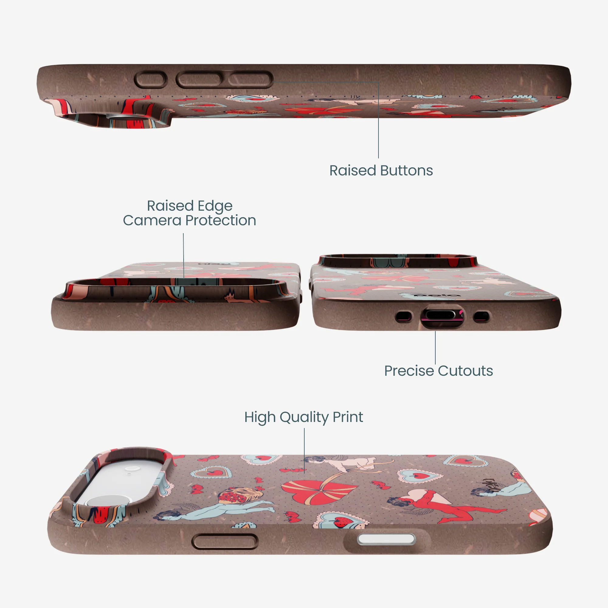 Chocolate Brown Strawberry Cupid iPhone Air Case - Image 3