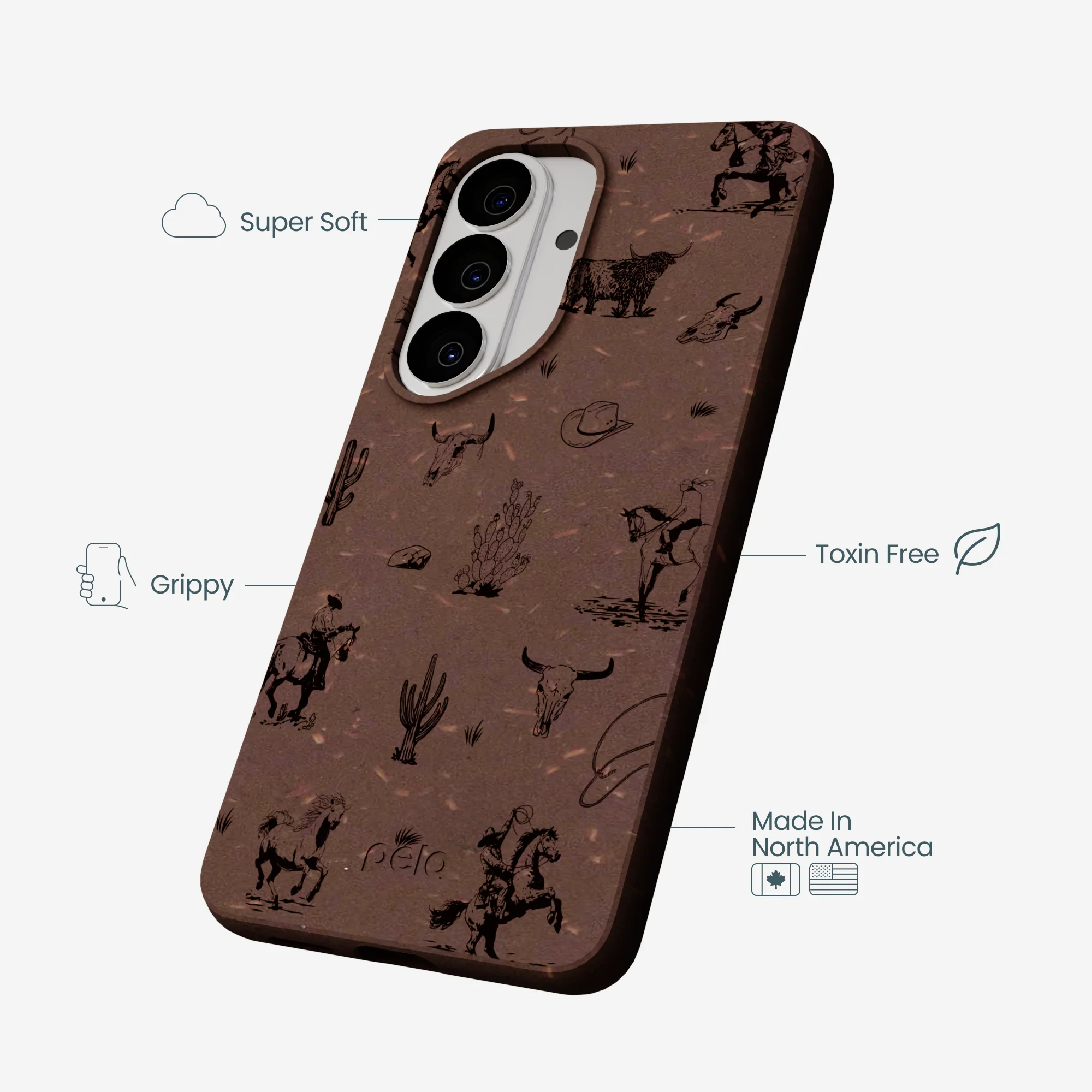 Chocolate Brown Wild Frontier Samsung Galaxy S26 Case - Image 4