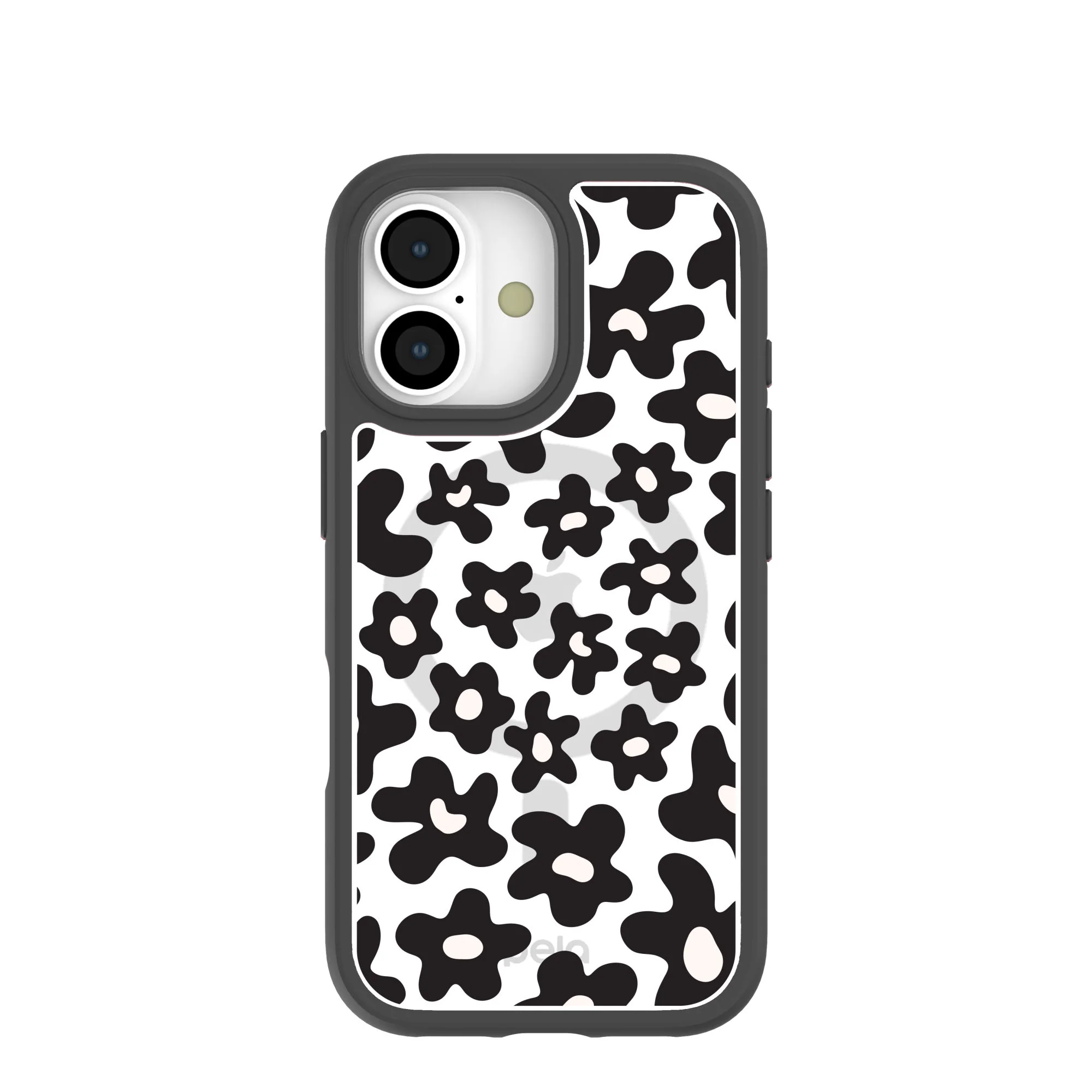 Clear Floral wall iPhone 17 Case With Noir Ridge (MagSafe included)
