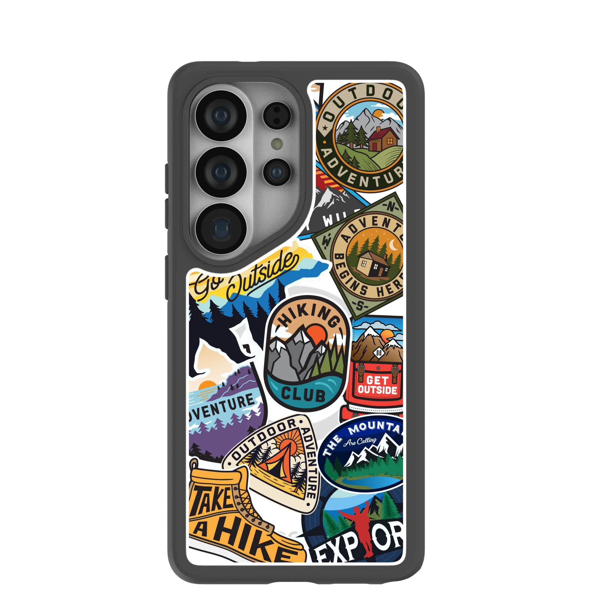 Clear Trail Stickers Samsung Galaxy S26 Ultra Case With Noir Ridge (Magnetic Charging included)