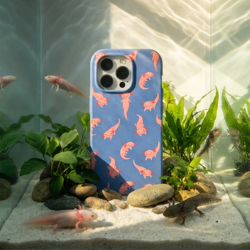 Electric Blue Axolotls Samsung Galaxy S23 Case - Image 6