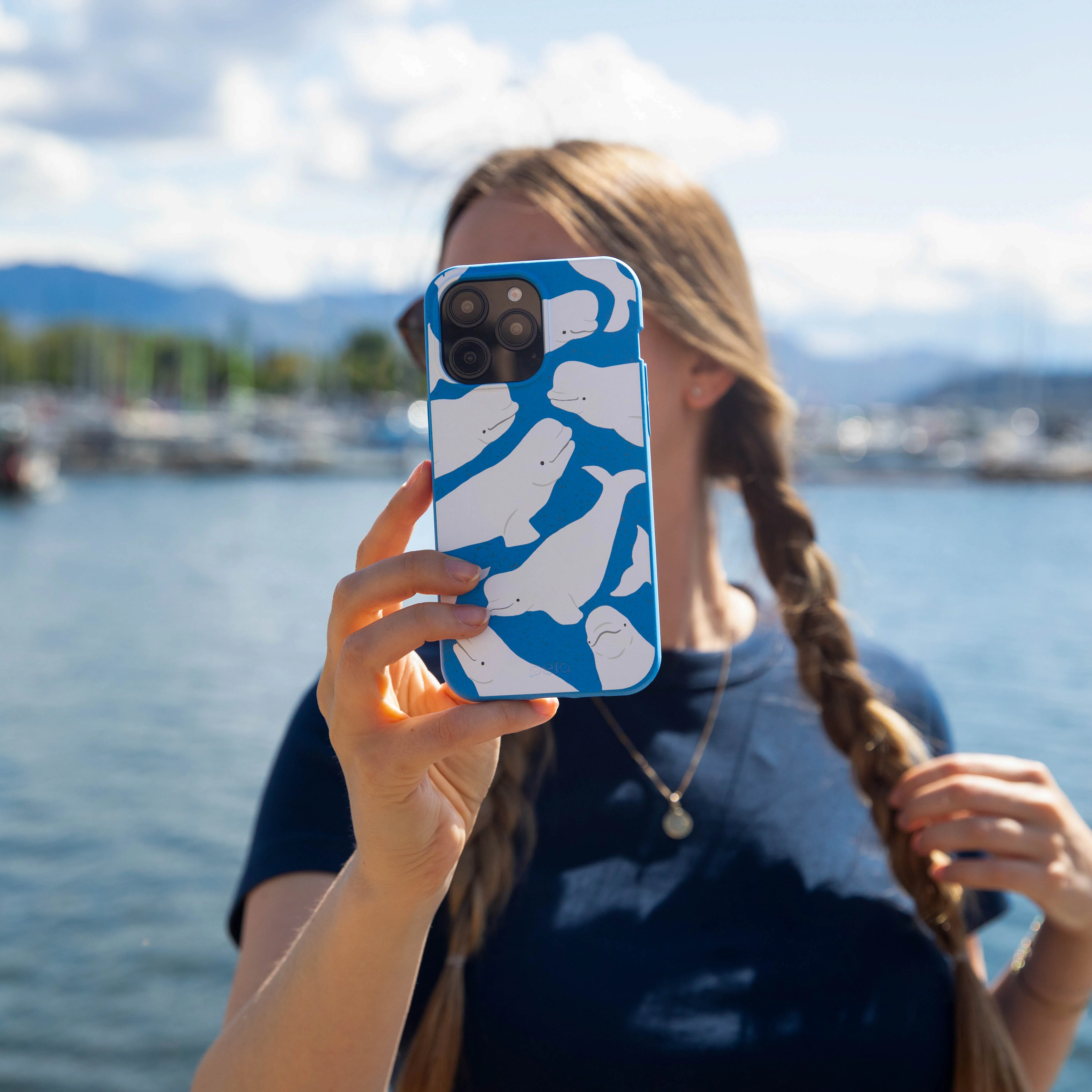 Electric Blue Belugas Google Pixel 8 Case - Image 2