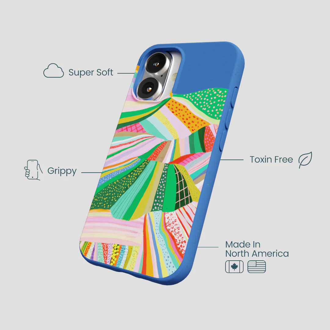 Electric Blue Bloomstatic iPhone 16 Case - Image 4