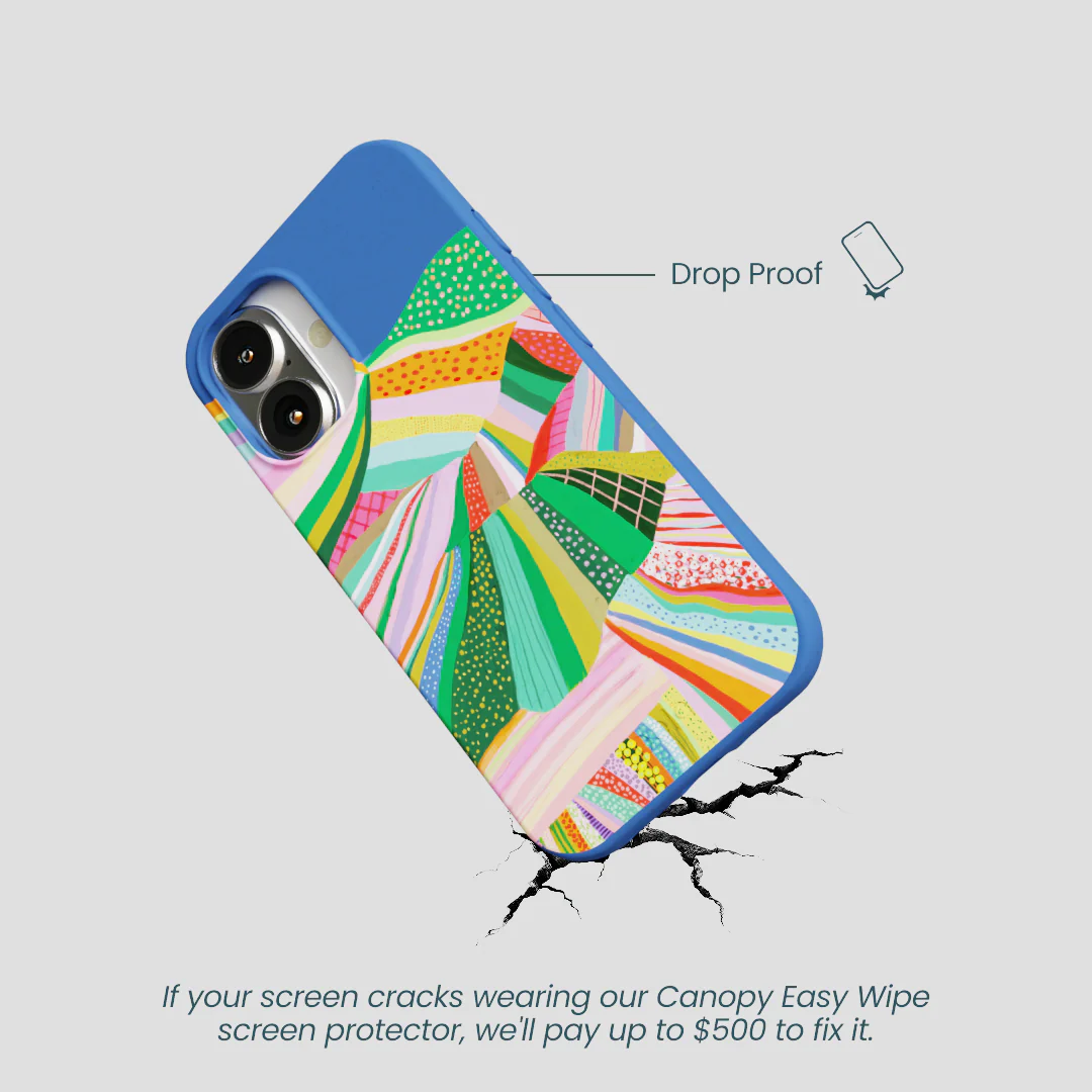 Electric Blue Bloomstatic iPhone 16 Case - Image 5