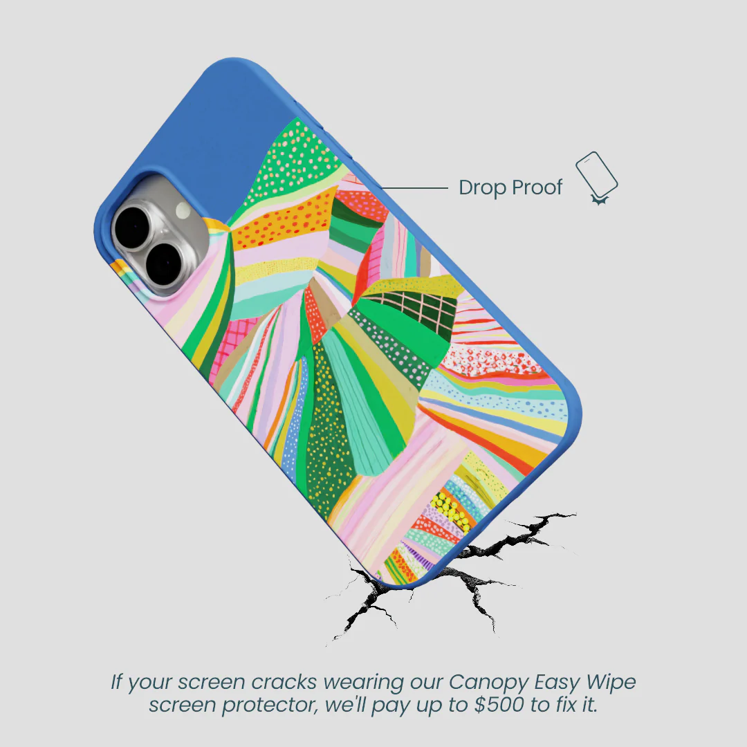 Electric Blue Bloomstatic iPhone 16 Plus Case - Image 5