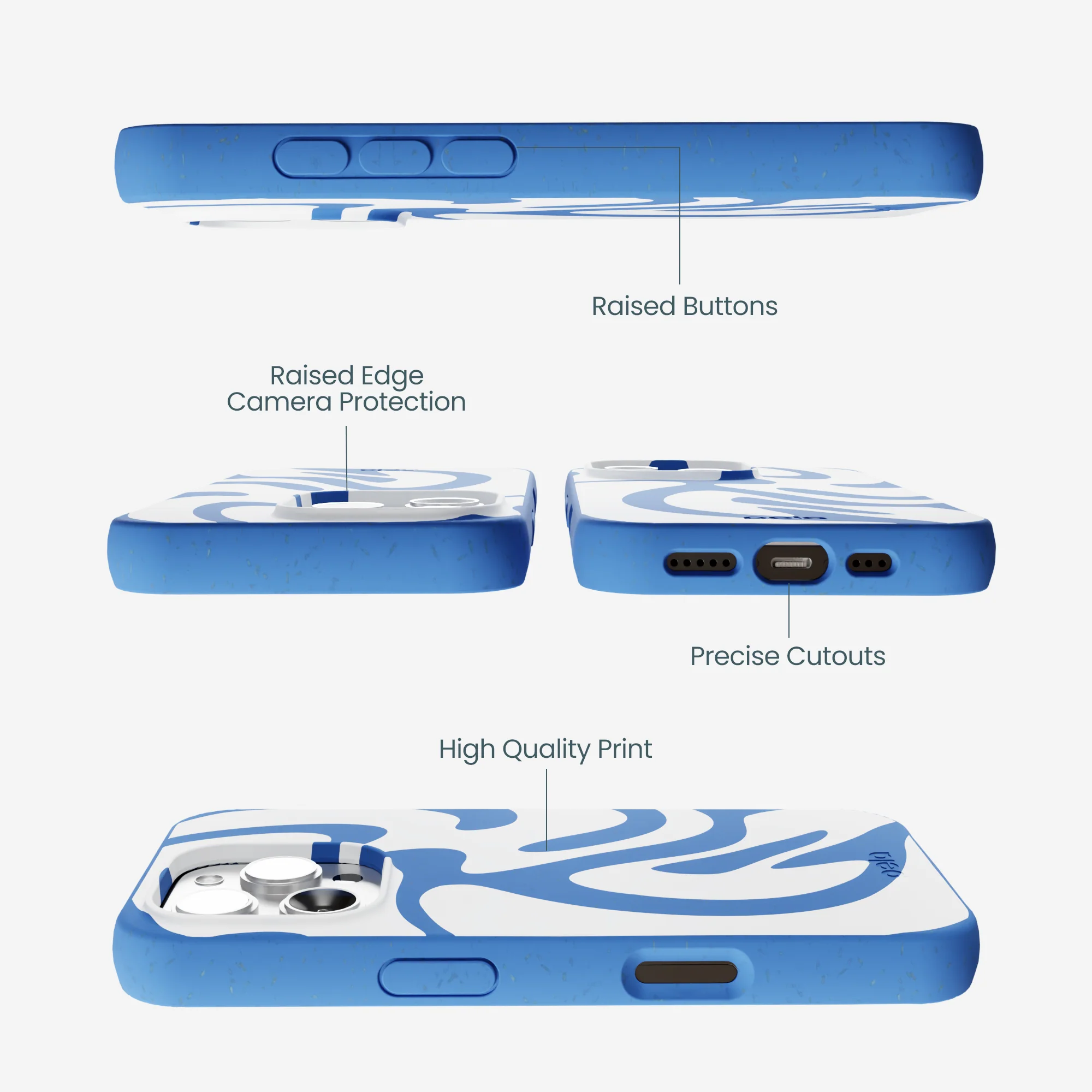 Electric Blue Blue Crush iPhone 16 Pro Max Case - Image 3