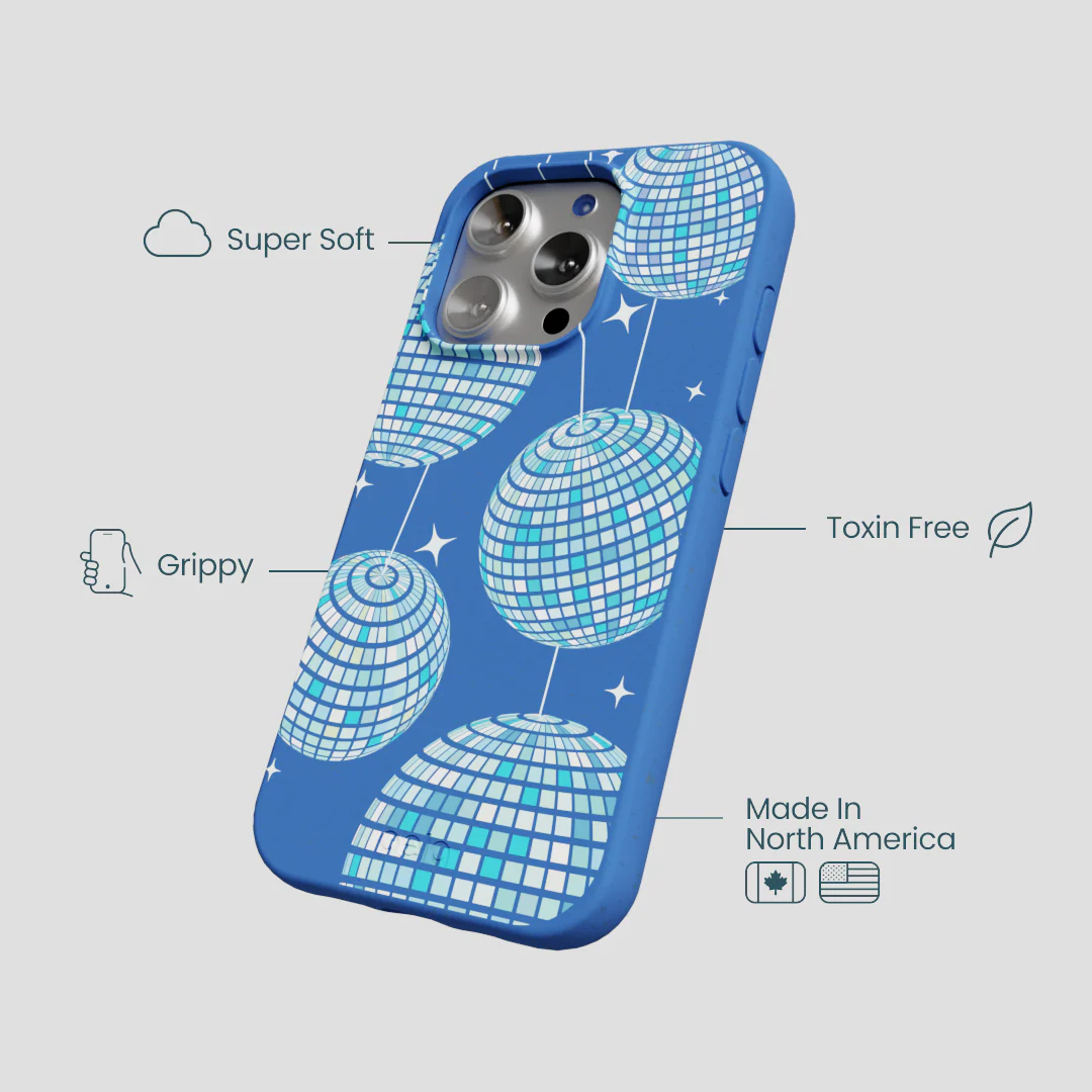 Electric Blue Blue Groove iPhone 16 Pro Case - Image 4
