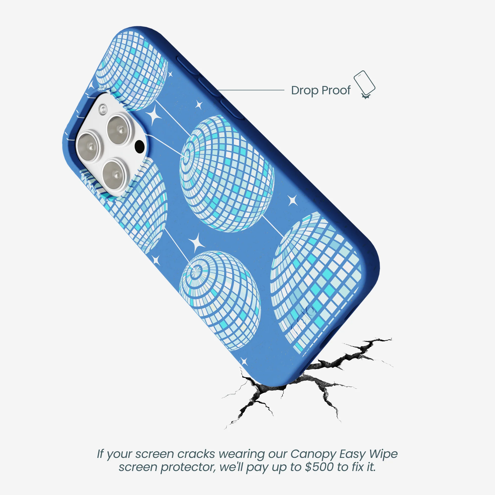 Electric Blue Blue Groove iPhone 16 Pro Max Case - Image 5