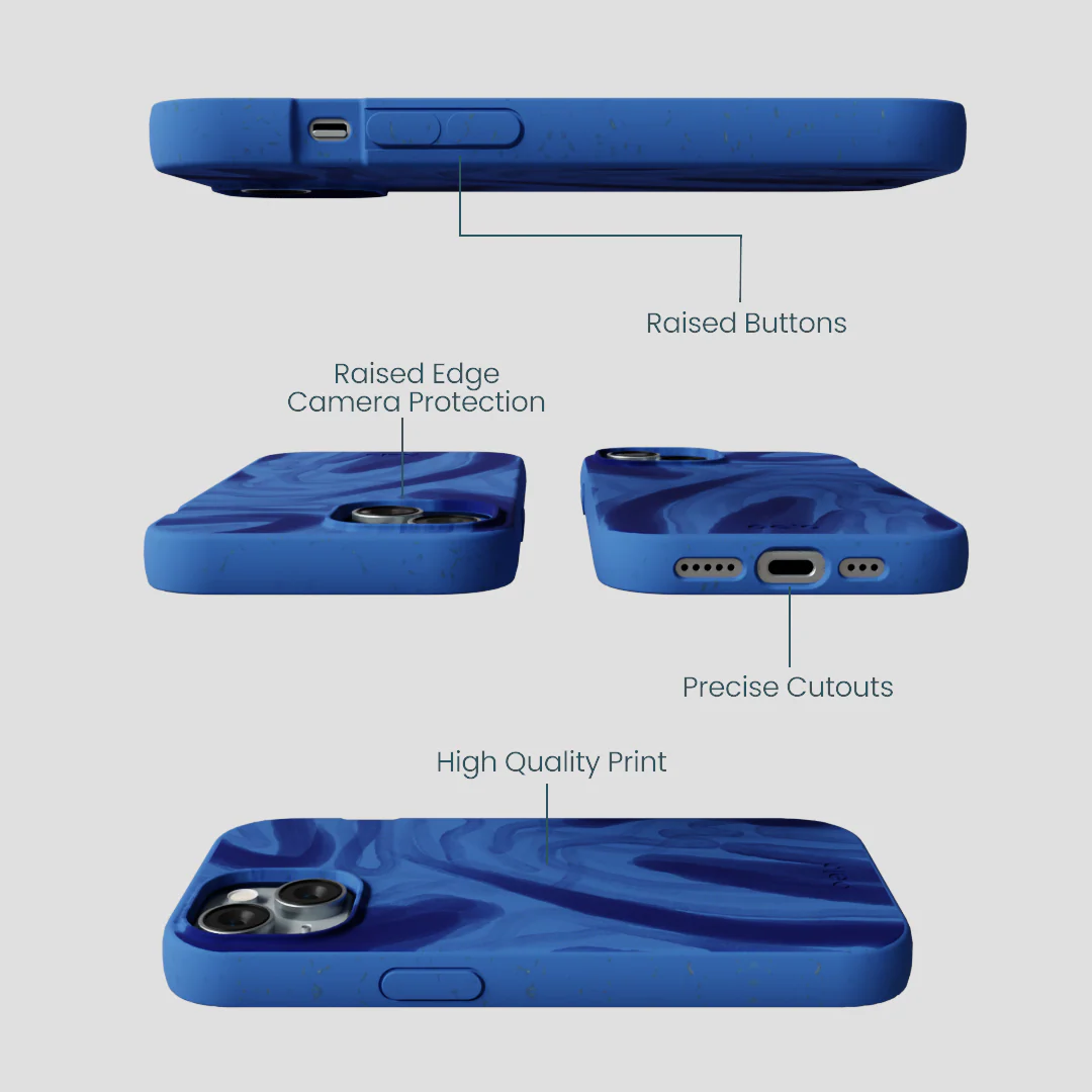 Electric Blue Blue Study iPhone 15 Case - Image 3