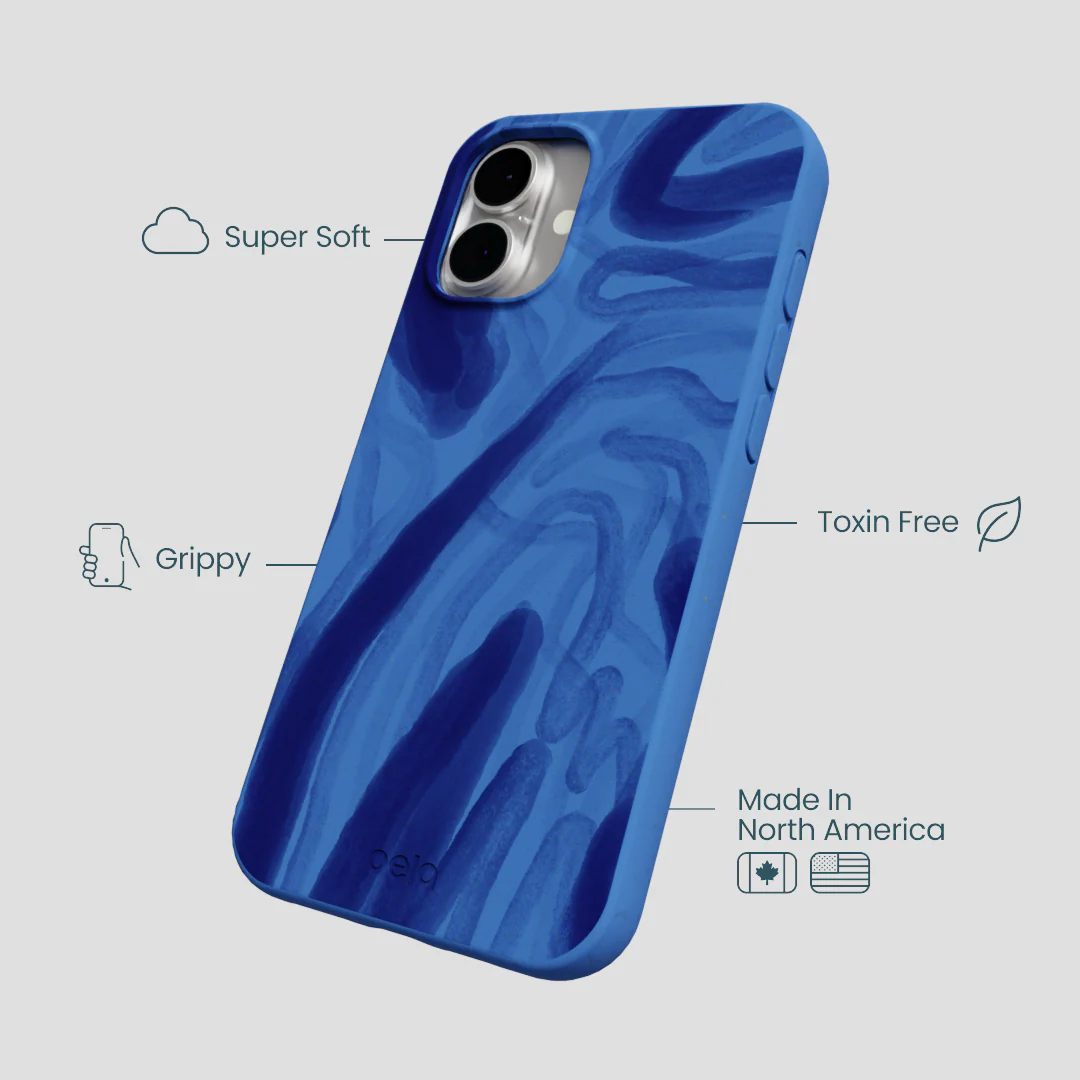 Electric Blue Blue Study iPhone 16 Plus Case - Image 4