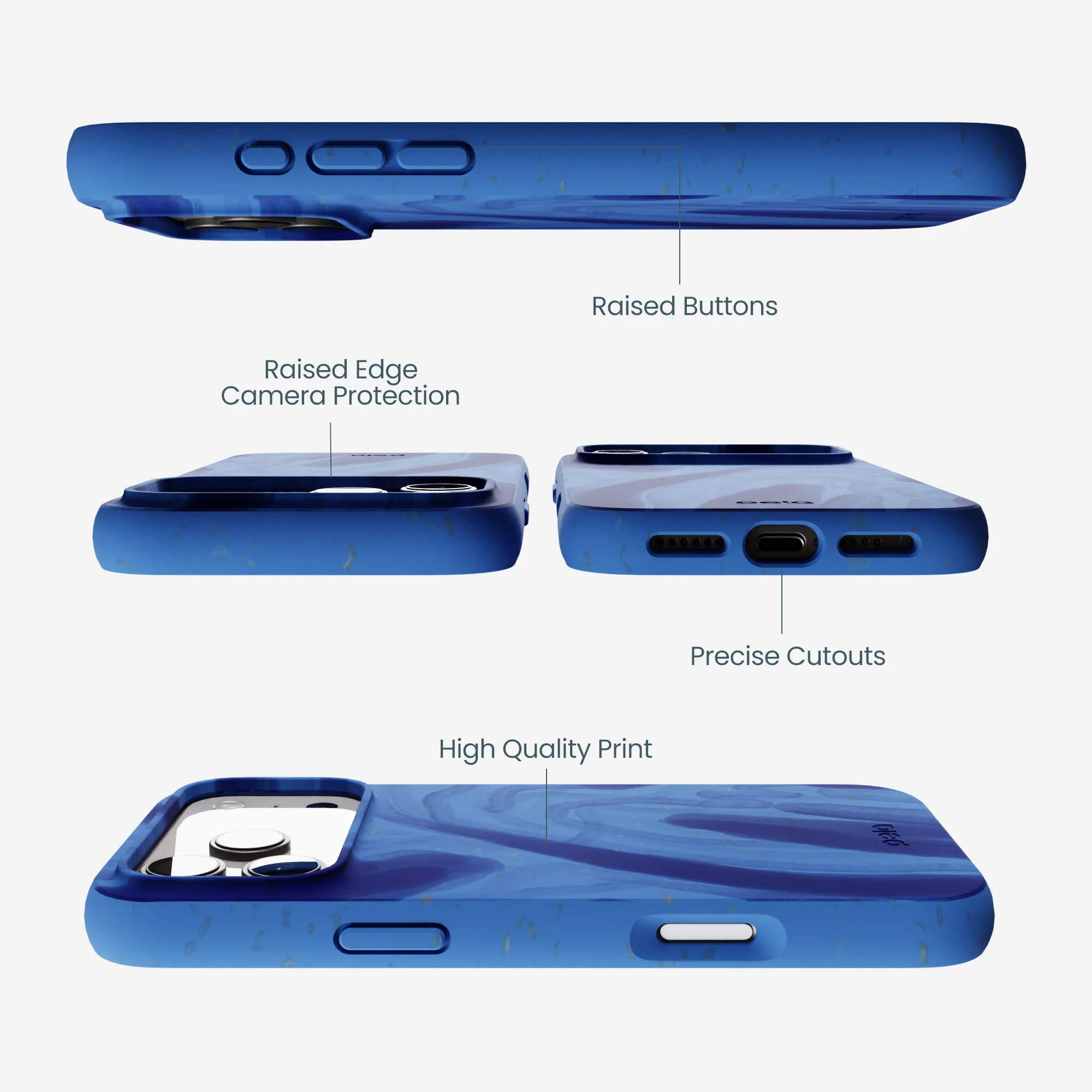 Electric Blue Blue Study iPhone 17 Pro Max Case - Image 3