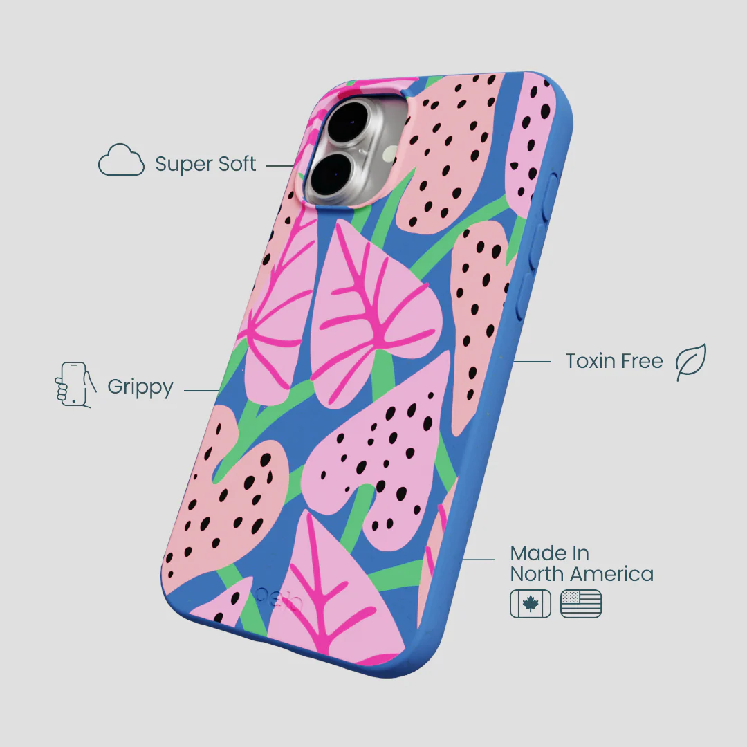 Electric Blue Candy Bloom iPhone 16 Plus Case - Image 4