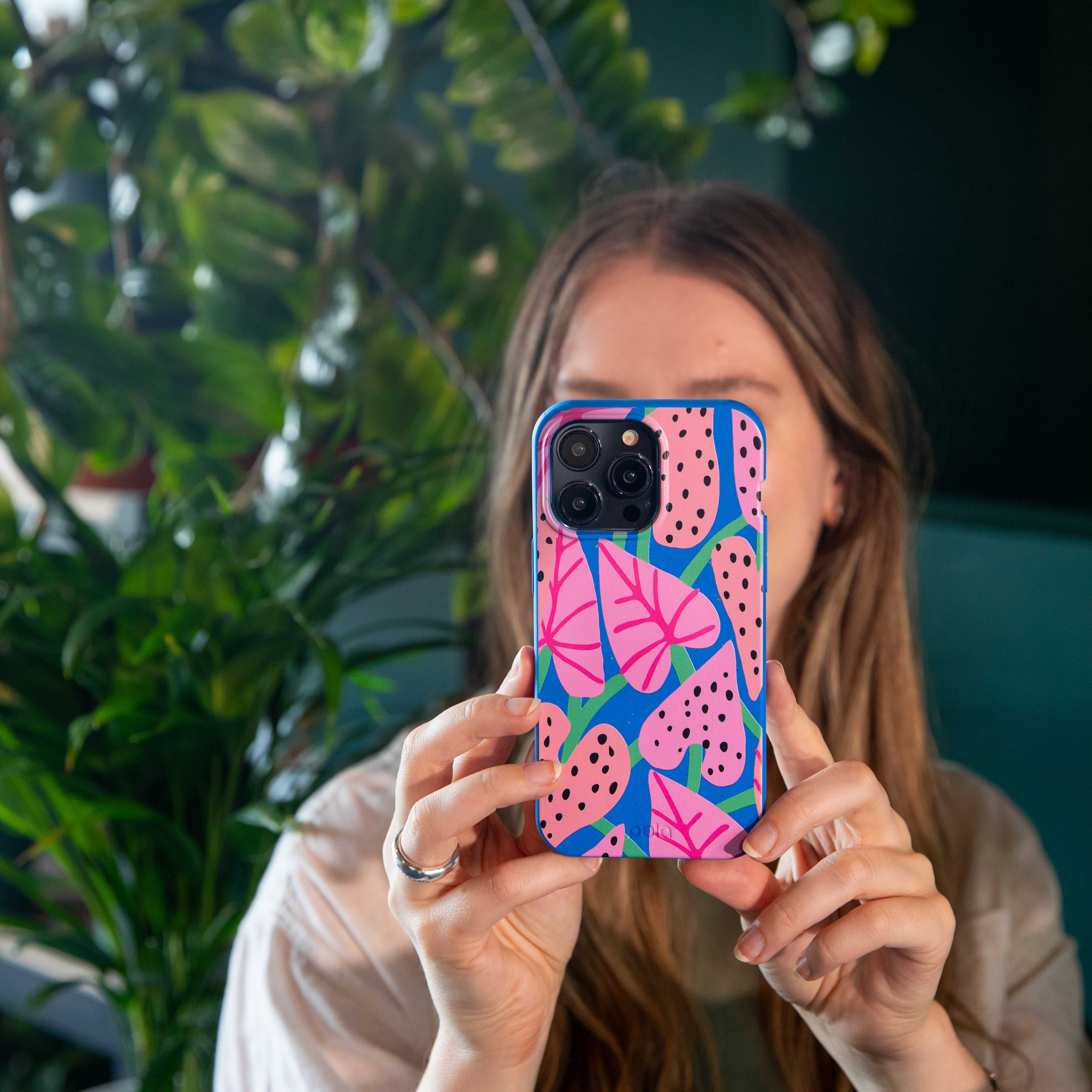 Electric Blue Candy Bloom iPhone XR Case - Image 2