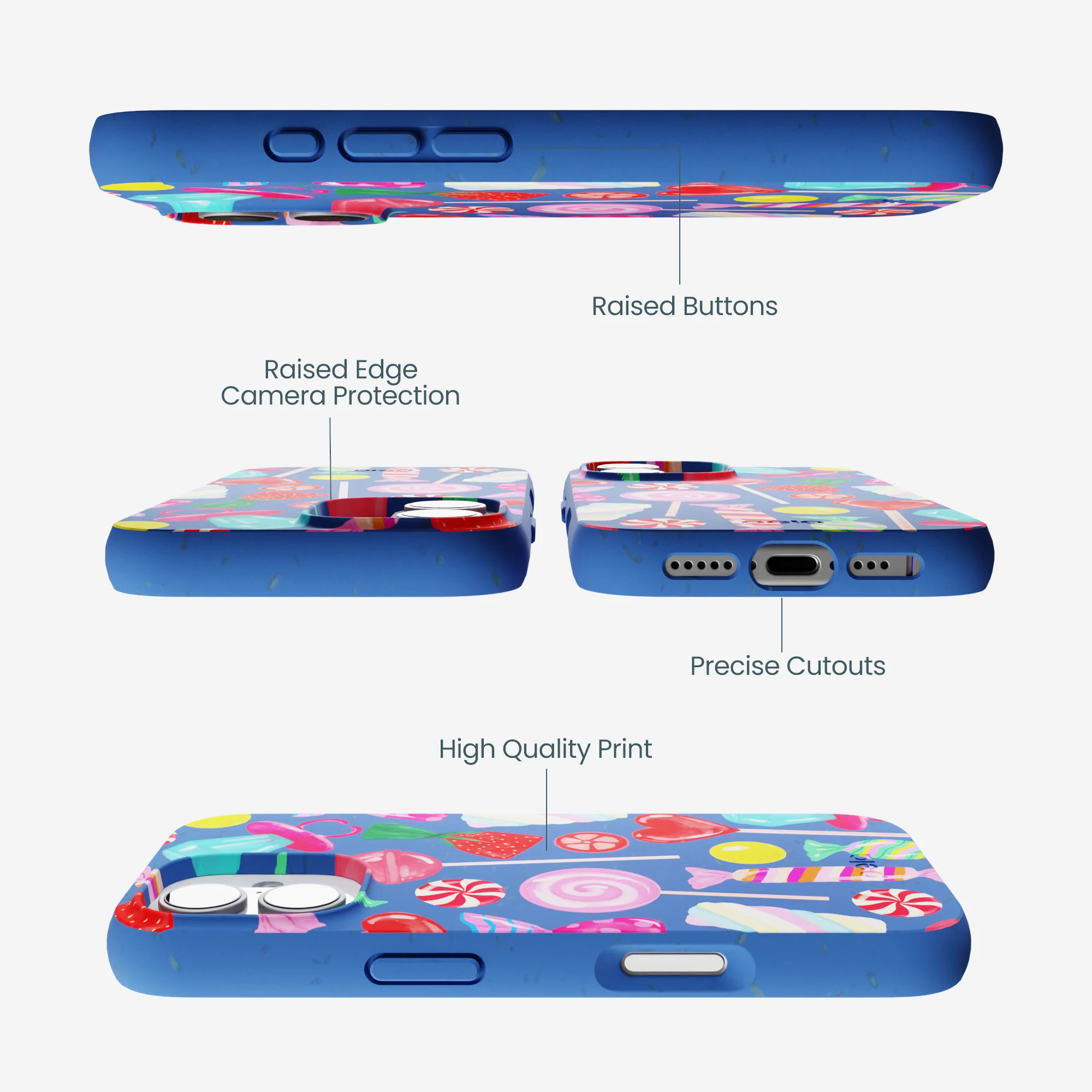 Electric Blue Candy Shop iPhone 17 Case - Image 3
