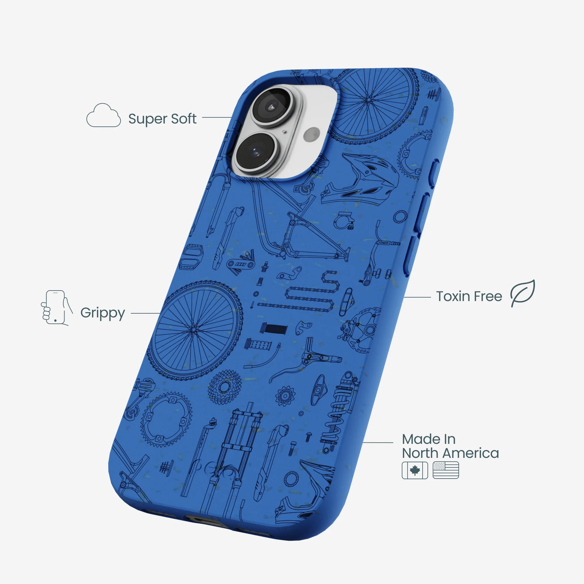 Electric Blue Changing Gears iPhone 17 Case - Image 4