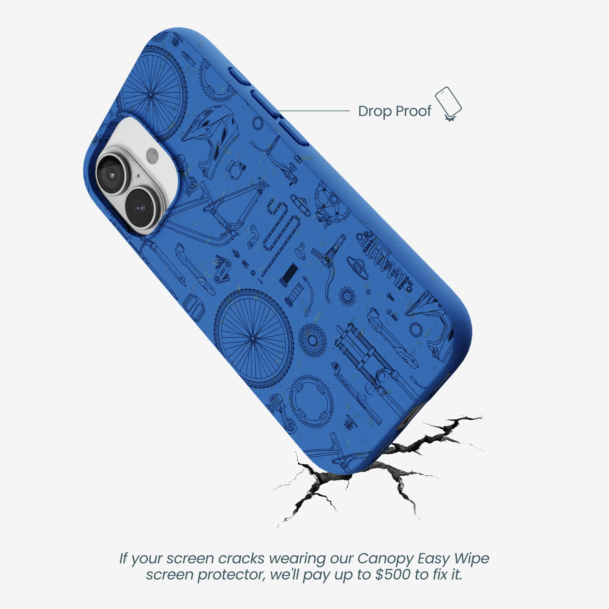 Electric Blue Changing Gears iPhone 17 Case - Image 5