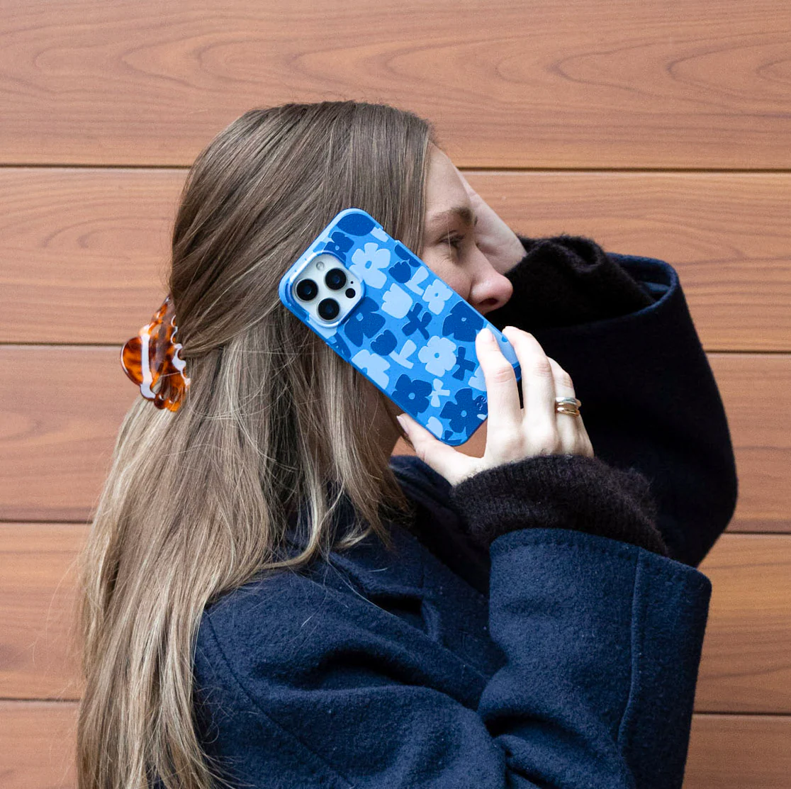 Electric Blue Daydream Blooms iPhone 13 Case - Image 5