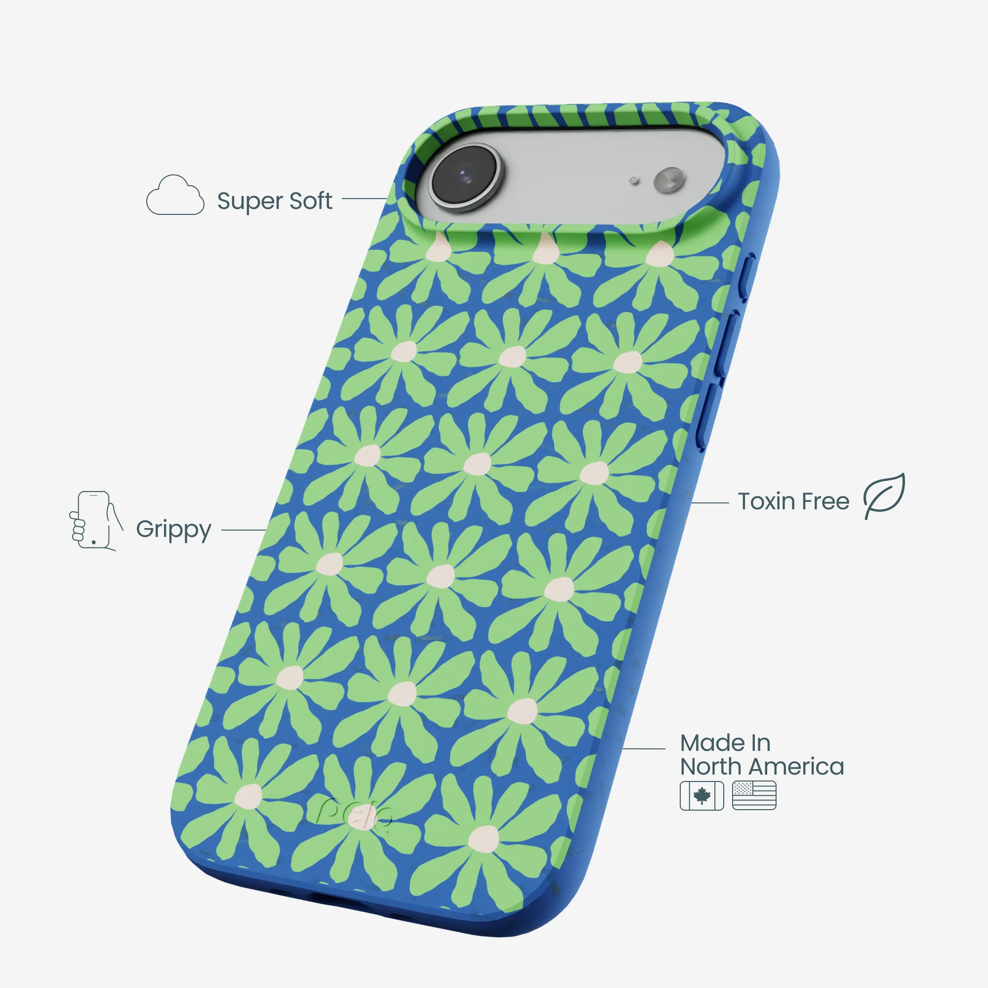 Electric Blue Flower Child iPhone Air Case - Image 3