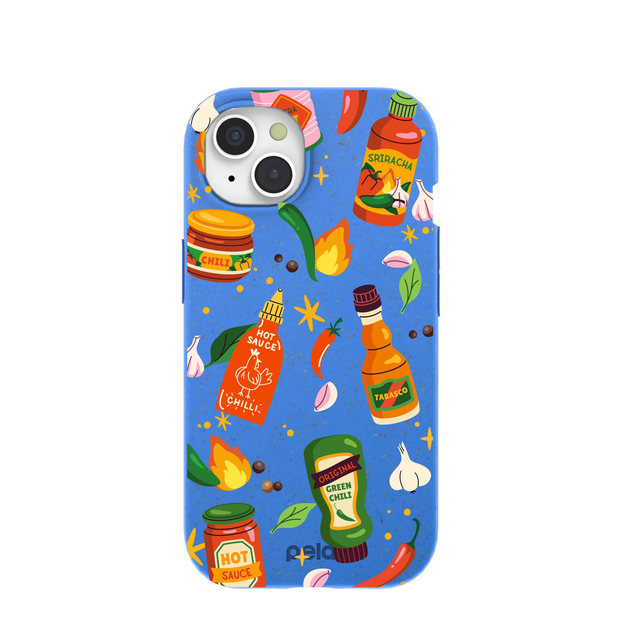 Electric Blue Hot Stuff iPhone 15 Case