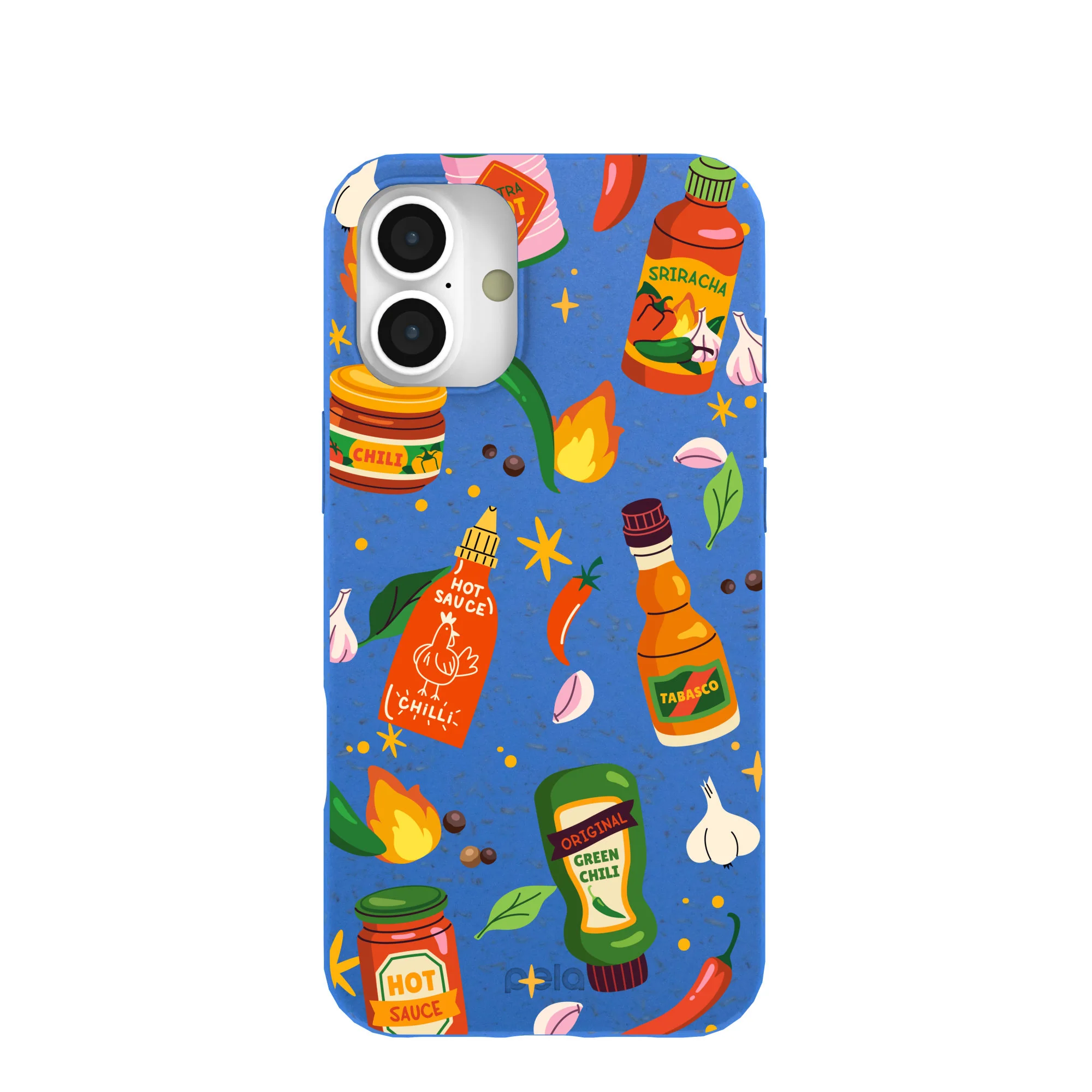 Electric Blue Hot Stuff iPhone 16 Plus Case