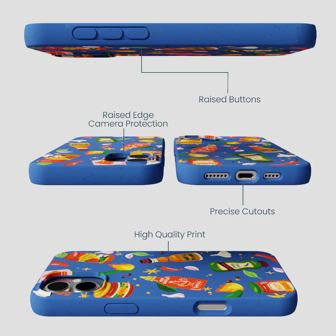 Electric Blue Hot Stuff iPhone 16 Plus Case - Image 3