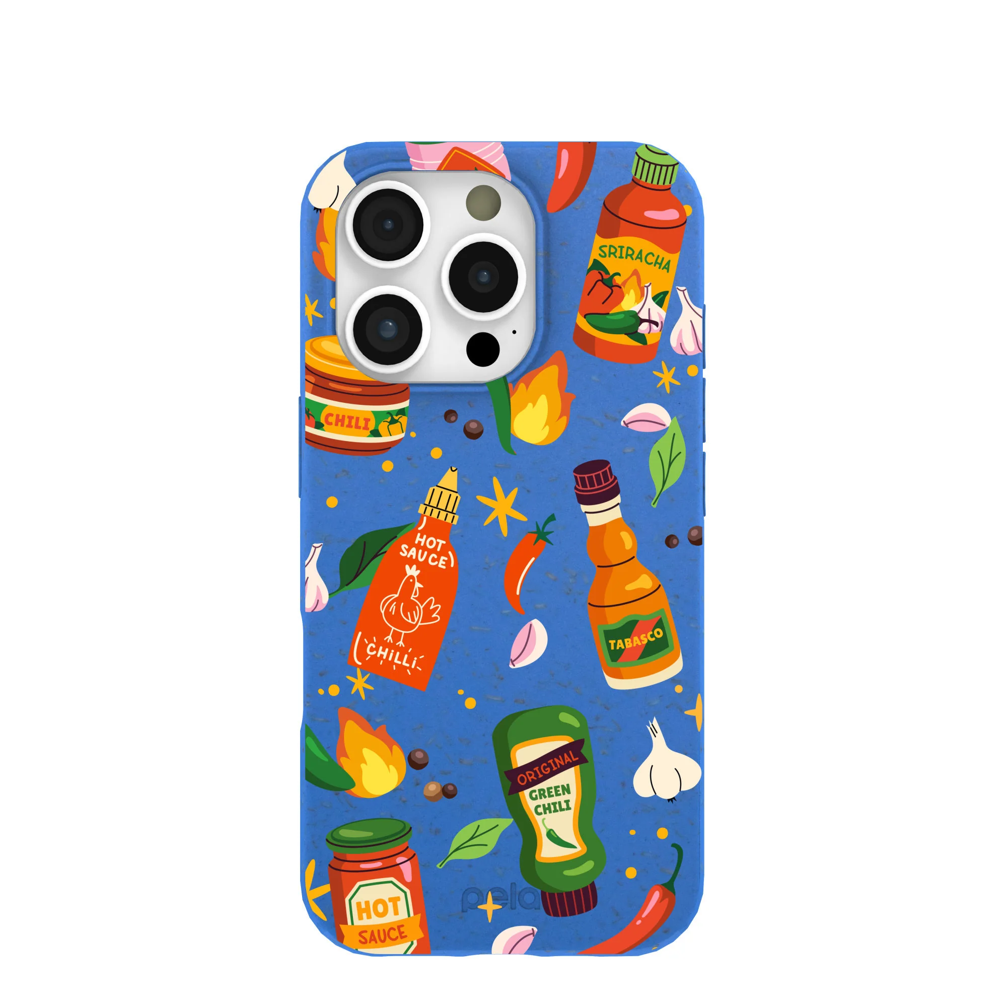 Electric Blue Hot Stuff iPhone 16 Pro Case
