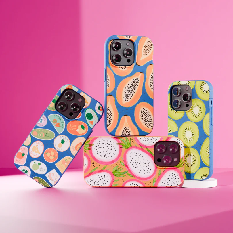 Electric Blue Juicy Papayas Google Pixel 9 Pro XL Case - Image 2