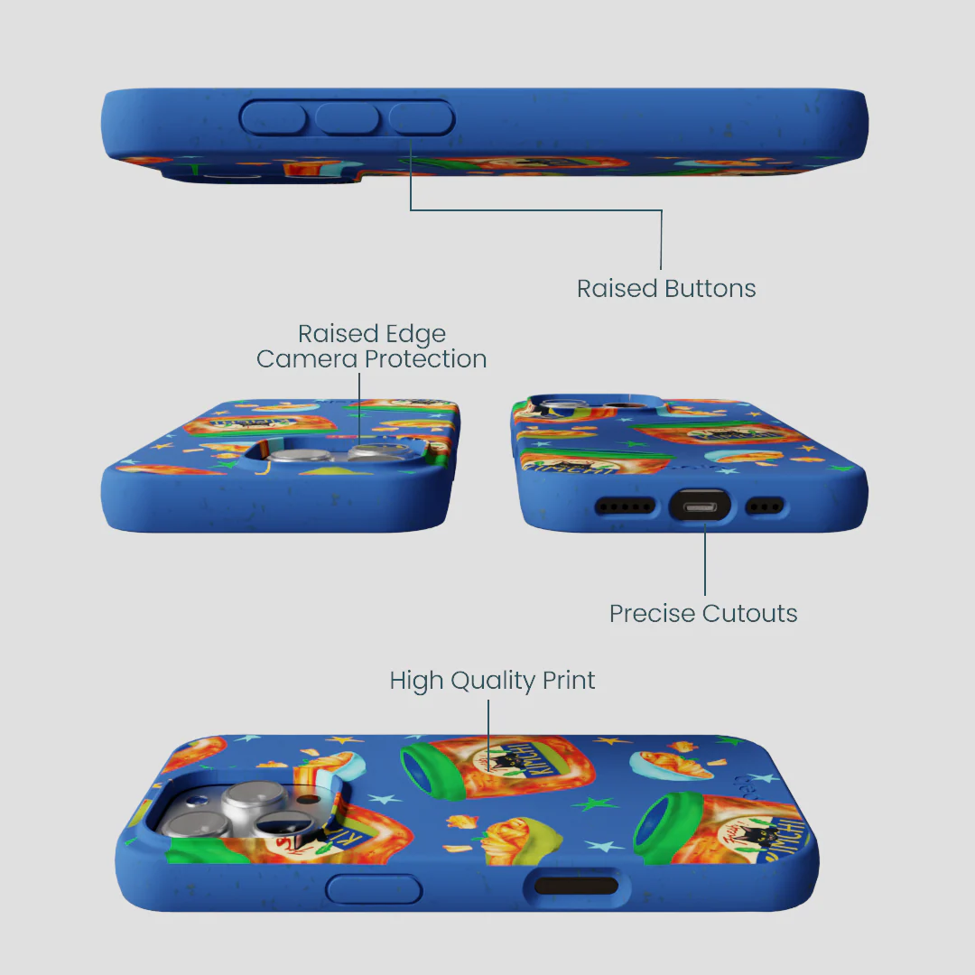 Electric Blue Kimchi Club iPhone 16 Pro Case - Image 3
