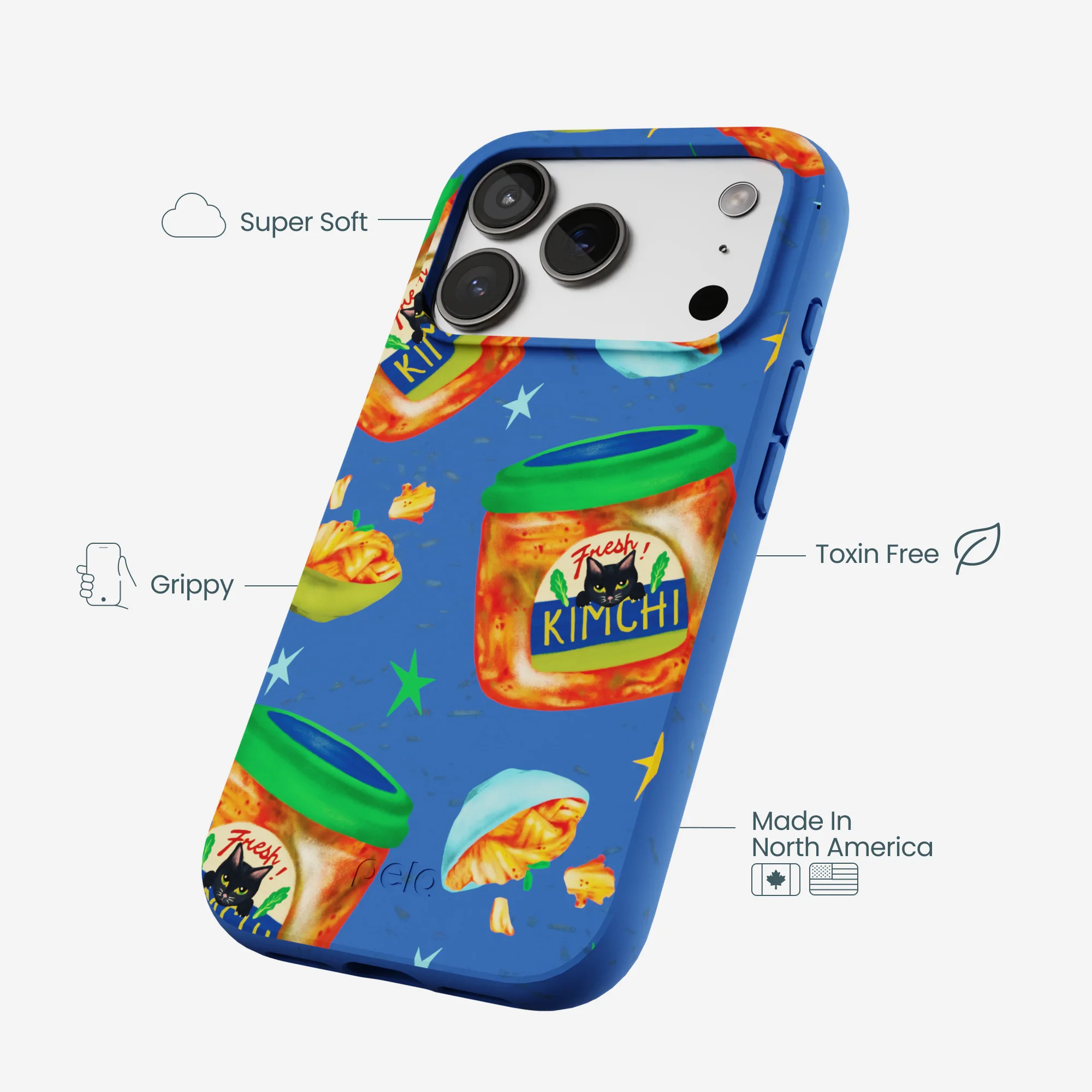 Electric Blue Kimchi Club iPhone 17 Pro Case - Image 3