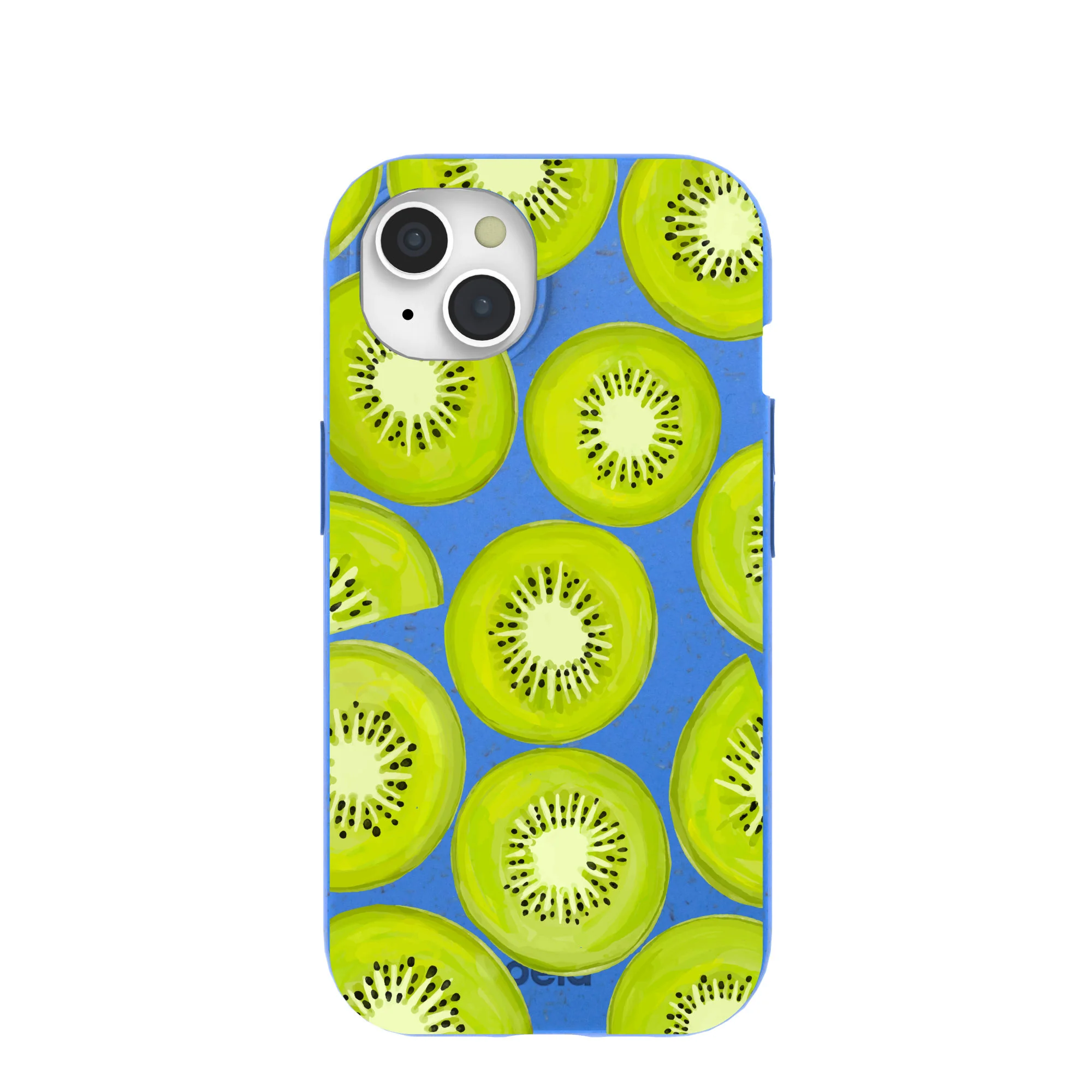 Electric Blue Kiwi Slices iPhone 15 Case