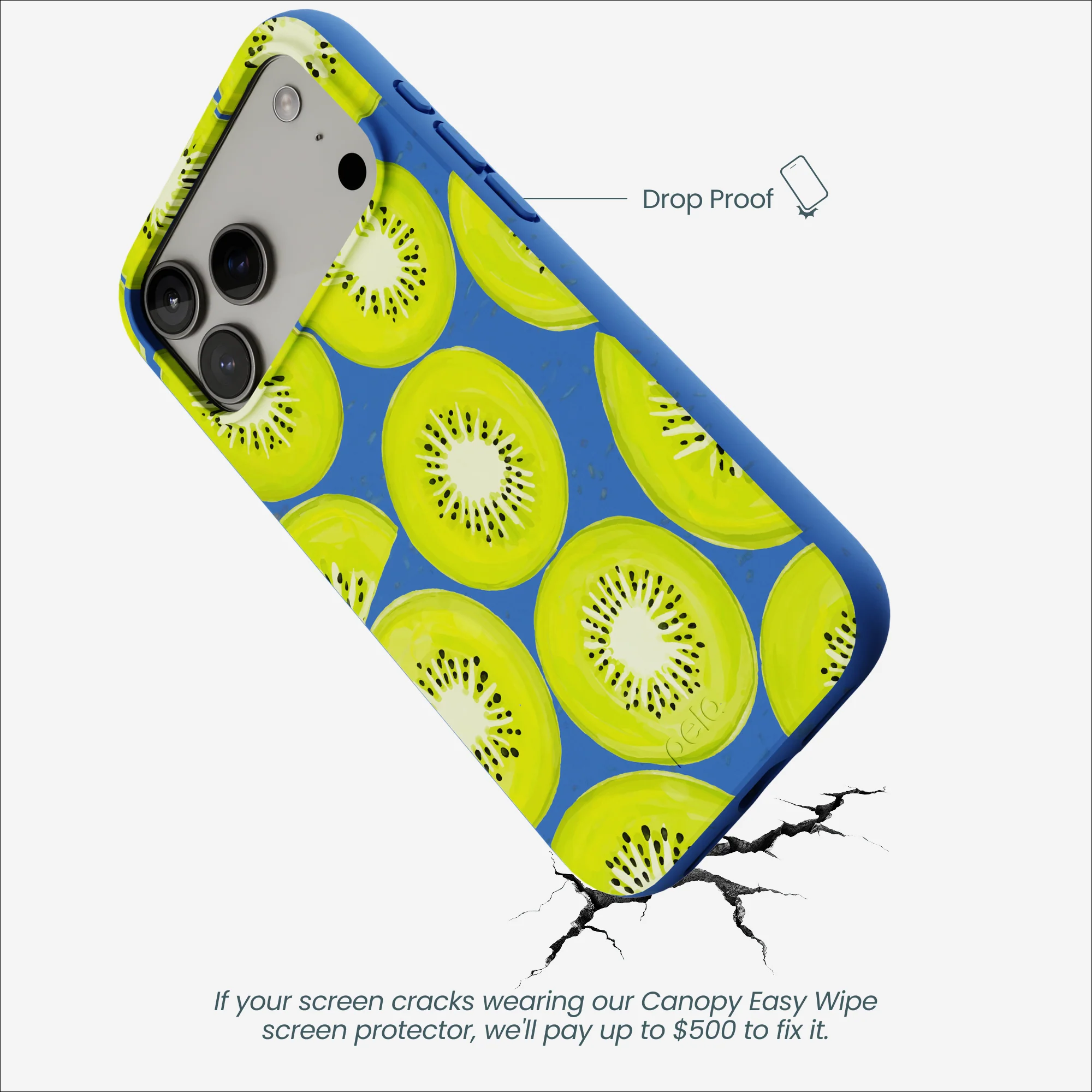 Electric Blue Kiwi Slices iPhone 17 Pro Max Case - Image 5