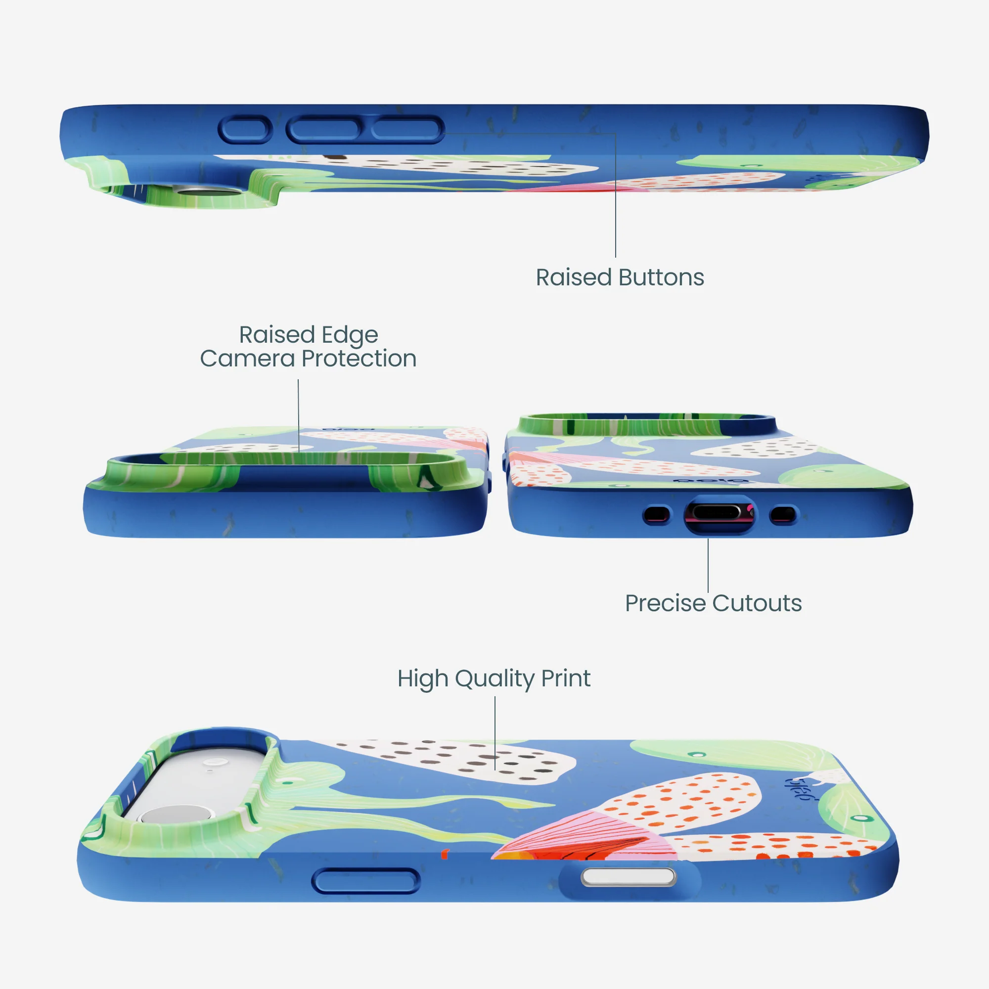 Electric Blue Mothopia iPhone Air Case - Image 2