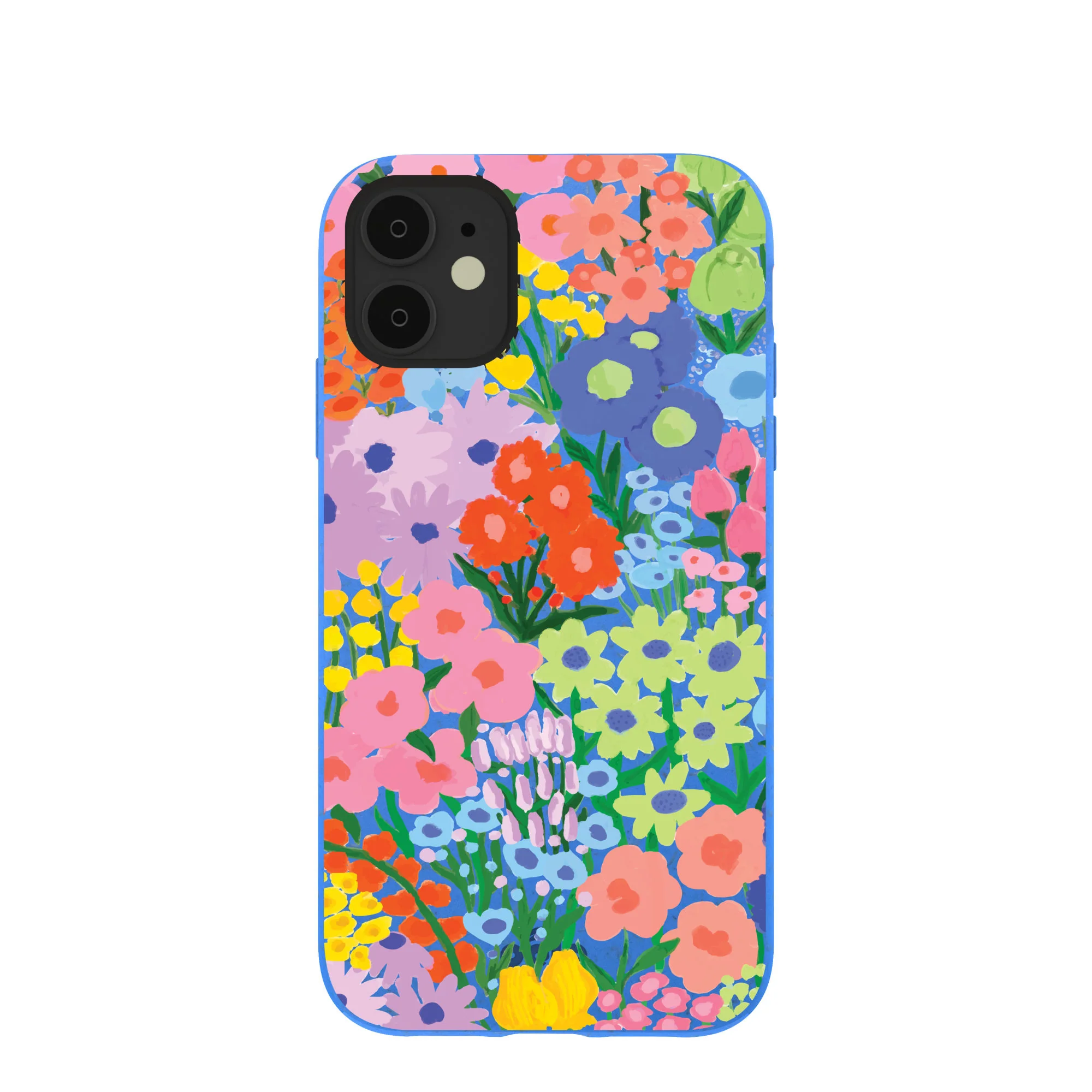 Electric Blue Painted Garden iPhone 11 Case