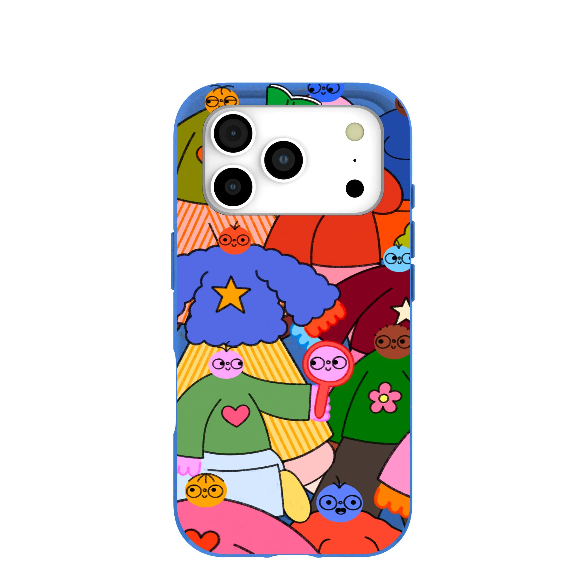 Electric Blue Pals iPhone 17 Pro Case