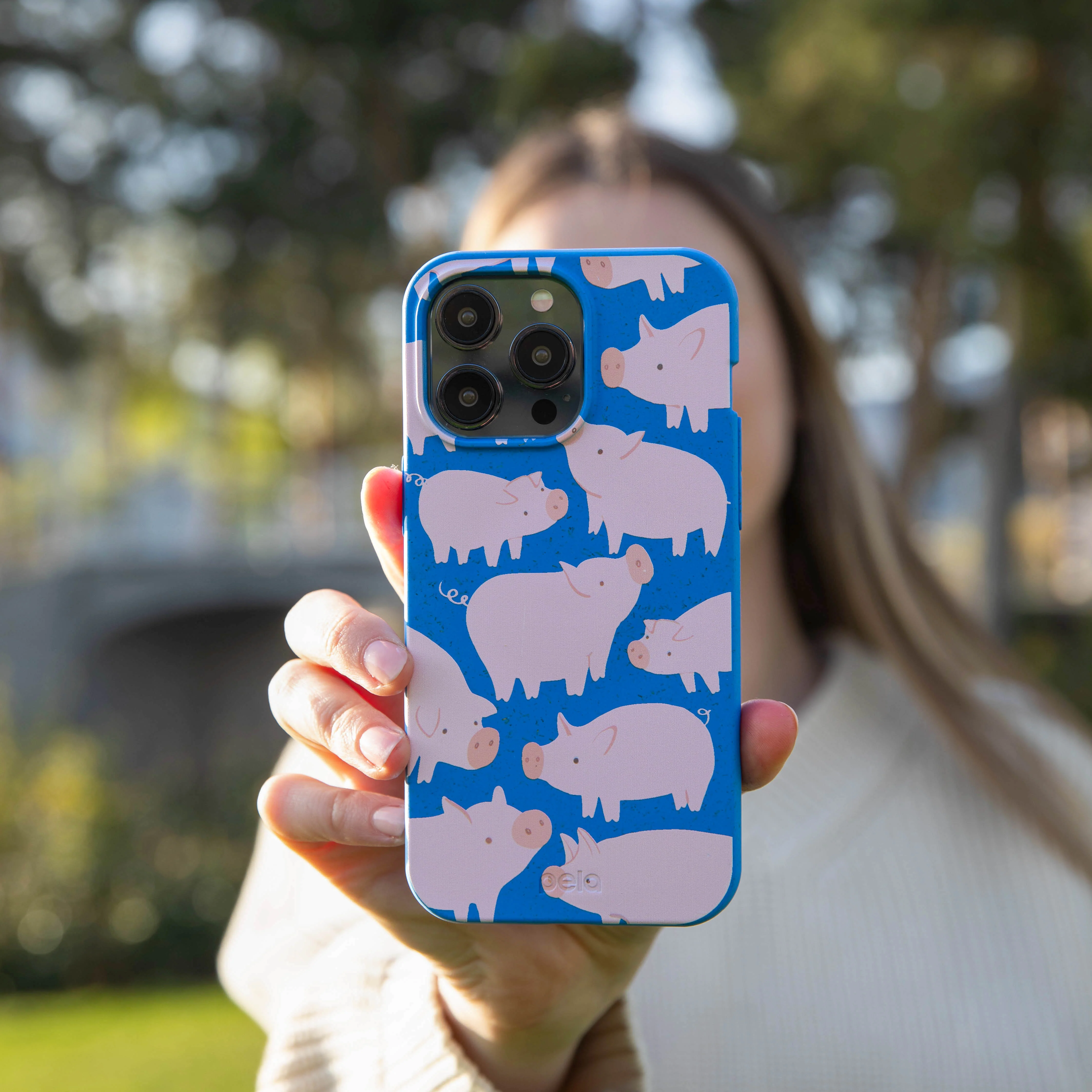 Electric Blue Piggies iPhone 12 Mini Case - Image 5